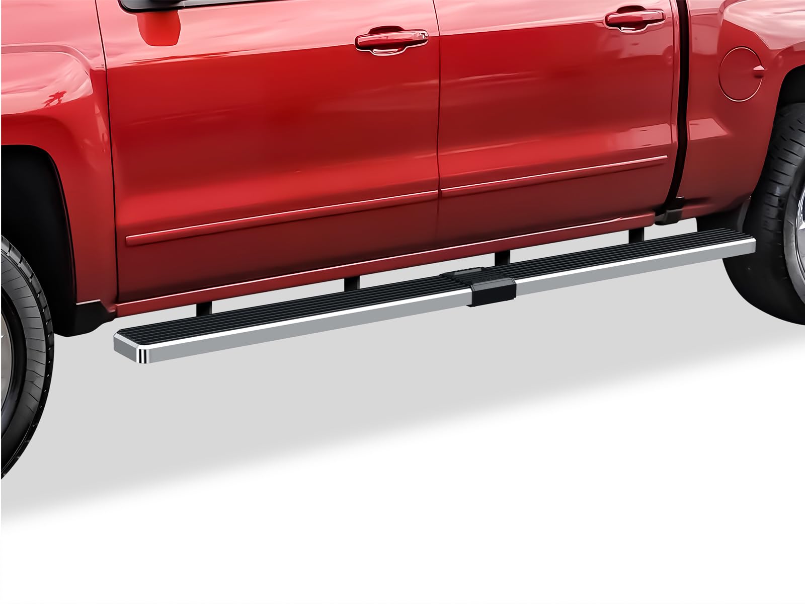 Aps (304 Stainless Steel 5In Wheel To Wheel Nerf Bars Compatible With Chevy Silverado Gmc Sierra 1500 2007-2018 Crew Cab 5.5Ft S