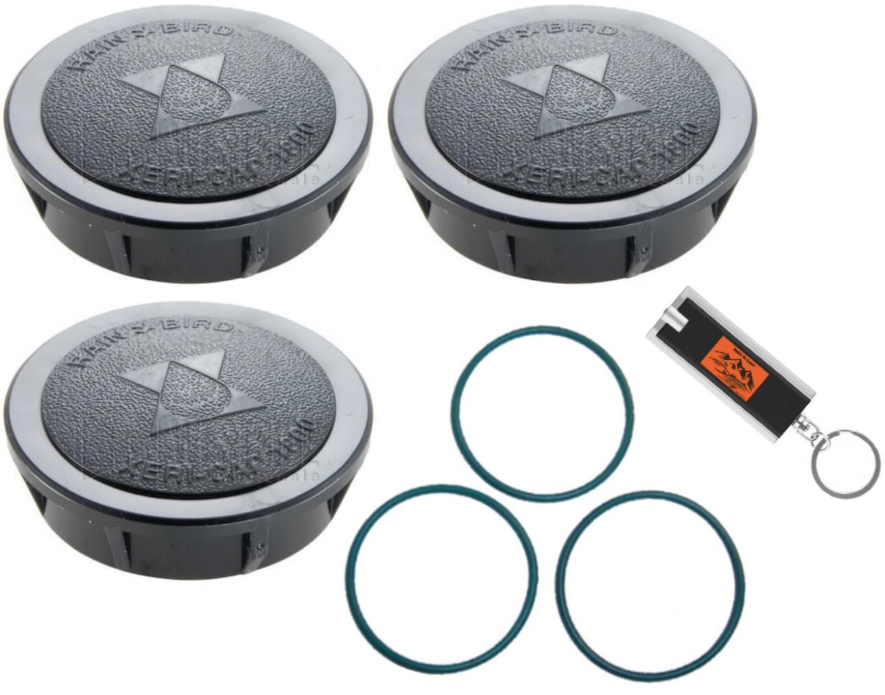 Pack Rainbird Sprinkler Head Cap and Seals  1800XC - Rainbird 1800 Series Spray Head Cap  Sprinkler Head Cover  1800CAPS Spray Head Cap  Xeri-Cap for 1800 Series Spray Bodies w/ LED Keychain Light-New