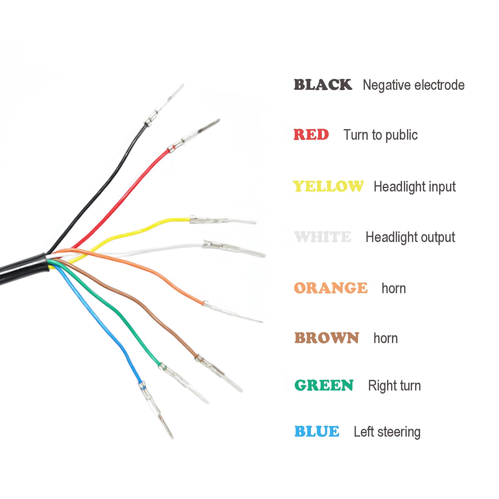 Joofn Motorcycle Head Light Turn Switch, 3-In-1 Light Horn Turn Switch Signal Button Set, Motorcycle Headlights Horn Turn On/Off Control Switches For Scooter Electric Bike
