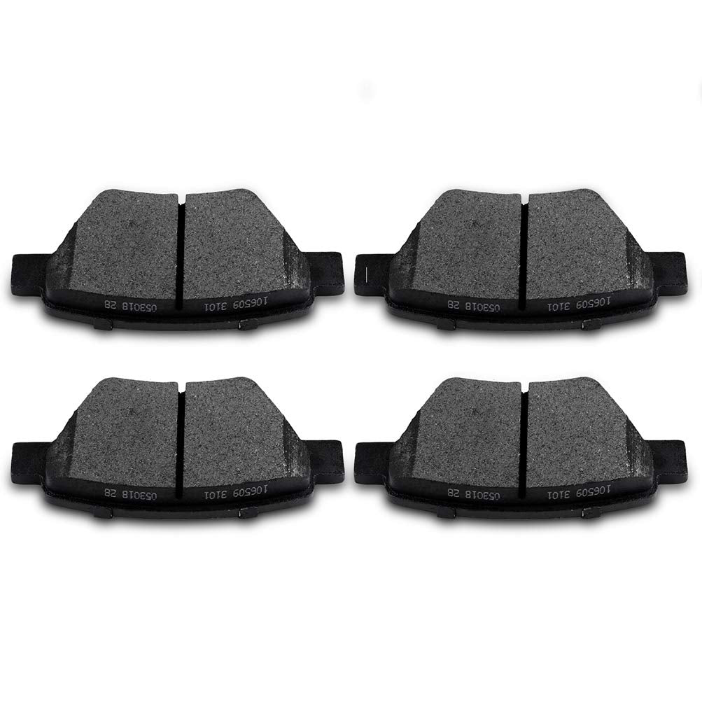 SCITOO Ceramic Pads, Rear Brake Pads Brakes Kits fit for 10-12 for Audi A3,Quattro,for VW for TYPE 1,for Eos,for Golf,for Golf R