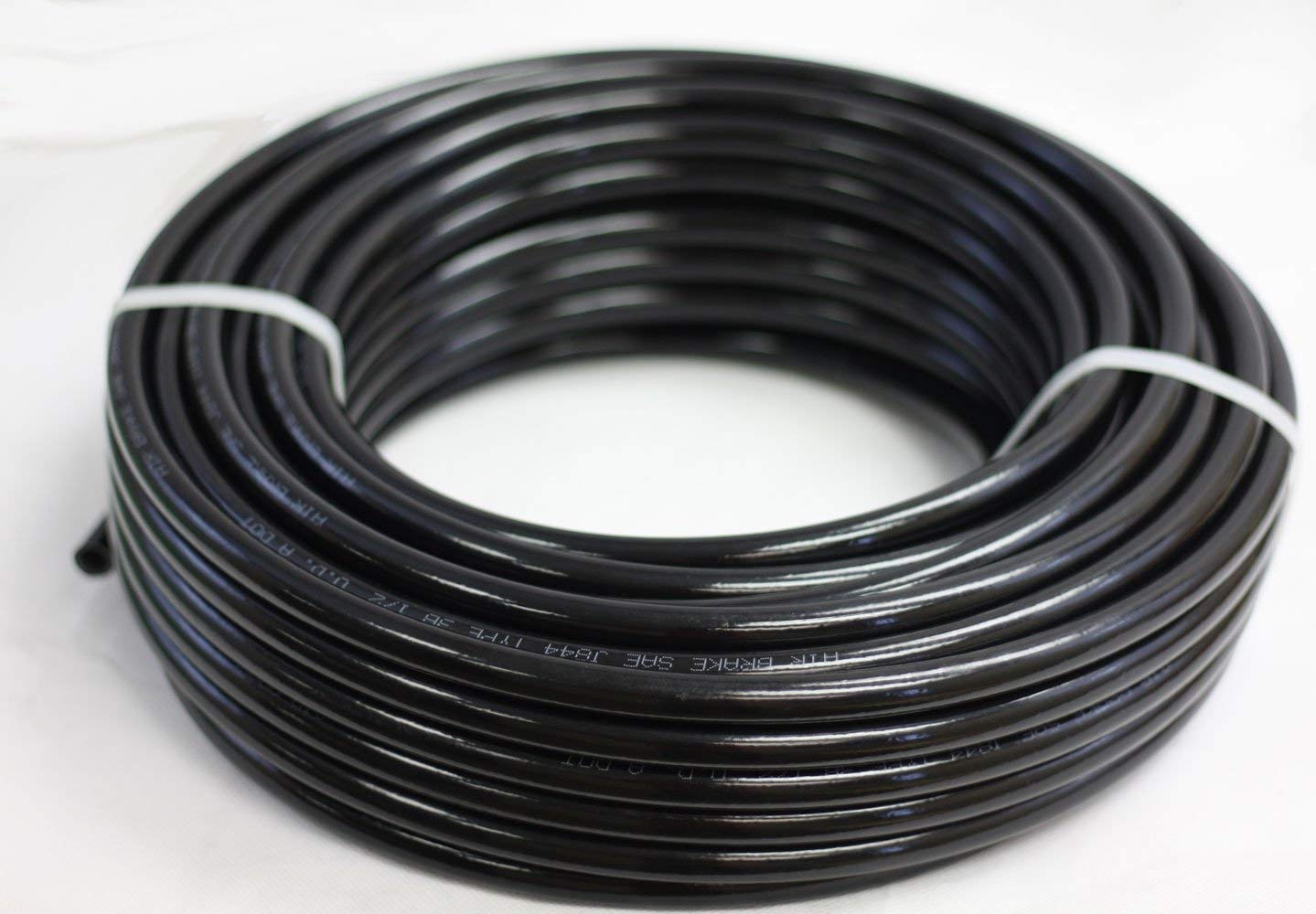 Mytee Products 3/8'' OD x 100' Black SAE J844 Nylon Air Brake Tubing DOT Approved | Pneumatic Nylon Air Line Hose for Air Brake
