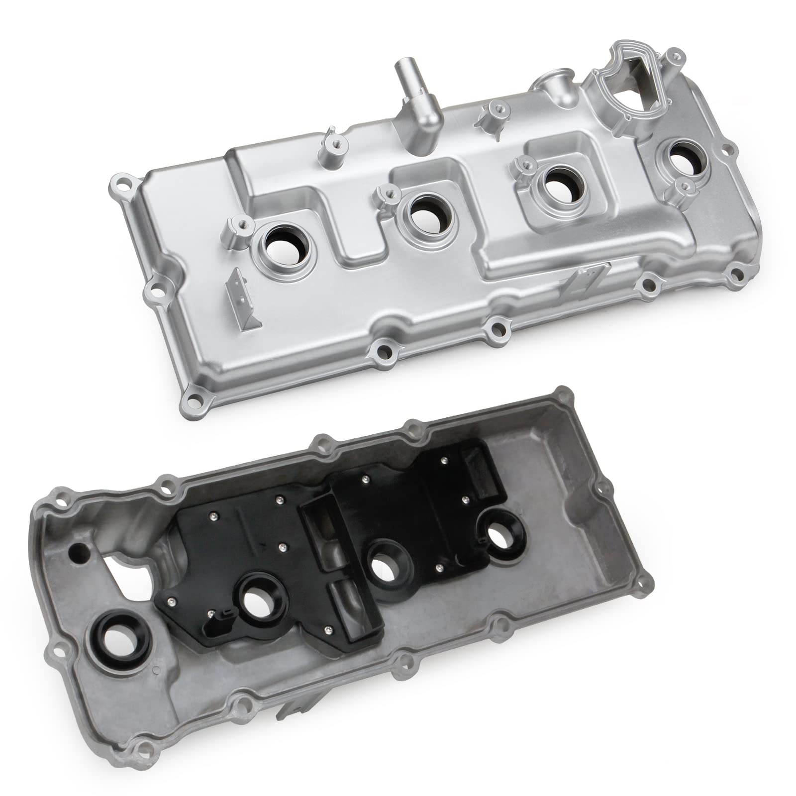 Mitzone Upgrade Aluminum Valve Covers Kit Compatible With 2004-2016 Nissan Armada Pathfinder Titan Nv2500 Nv3500 Infiniti Qx56 5.6L # 13264-Ze01A 13264-Ze00A