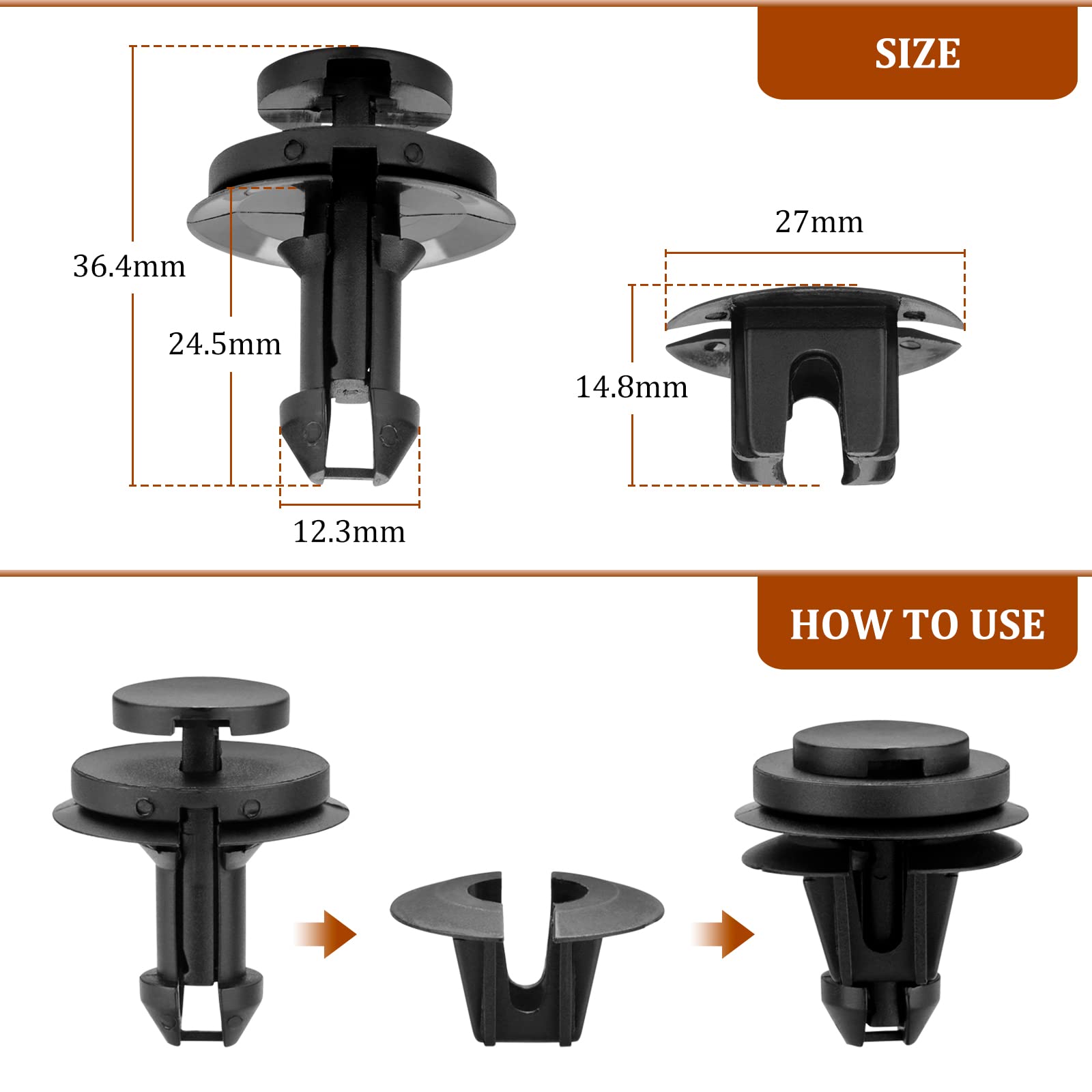 AOIT 15 Sets Air Deflecter Retainer Clips & Grommets, Front Bumper Clip Compatible with Che vrolet Silverado Colorado Avalanche