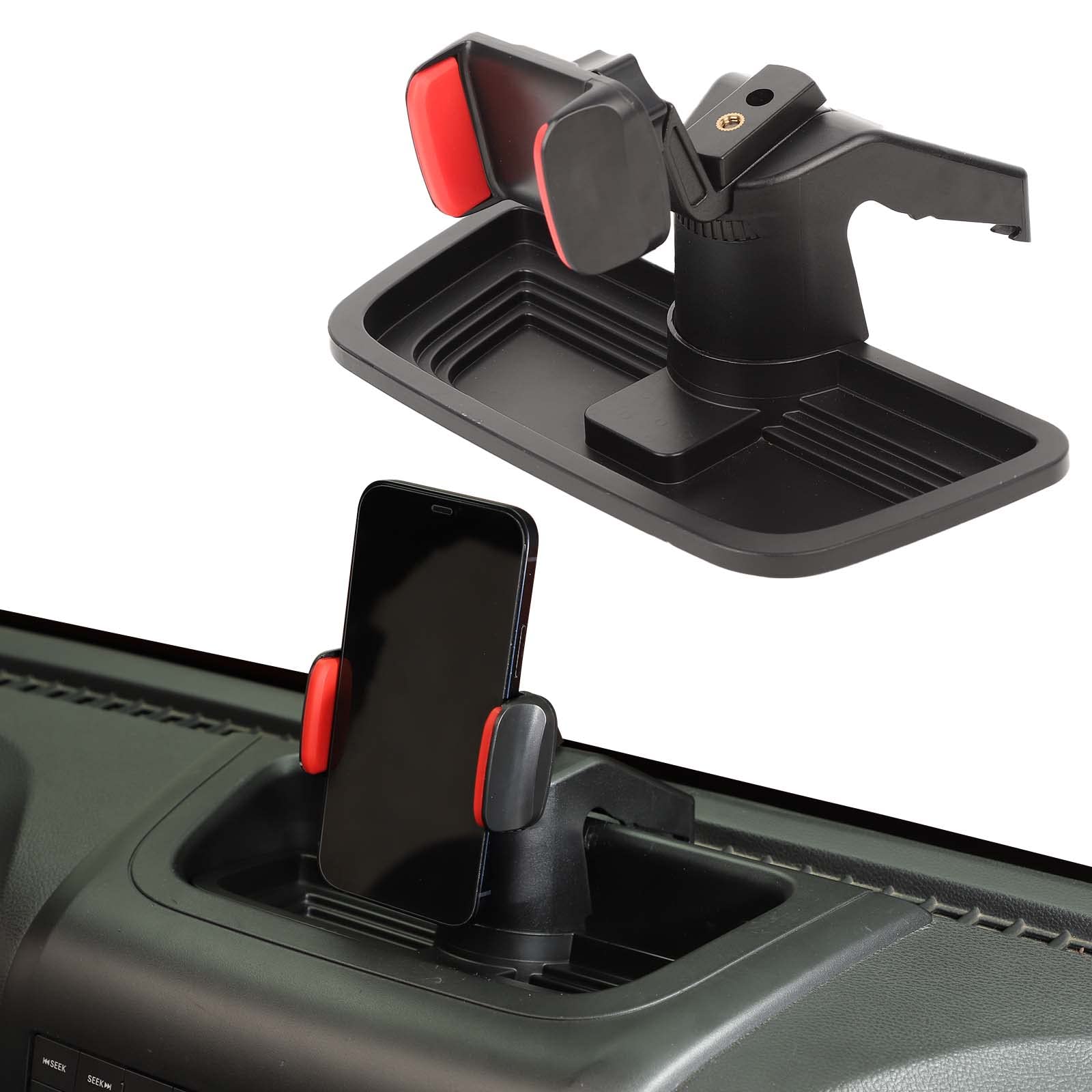 Voodonala for Jeep JK Phone Holder with Storage Cell Phone Central Dash Phone Mount with Storage Bin for 2011-2018Jeep Wrangler 