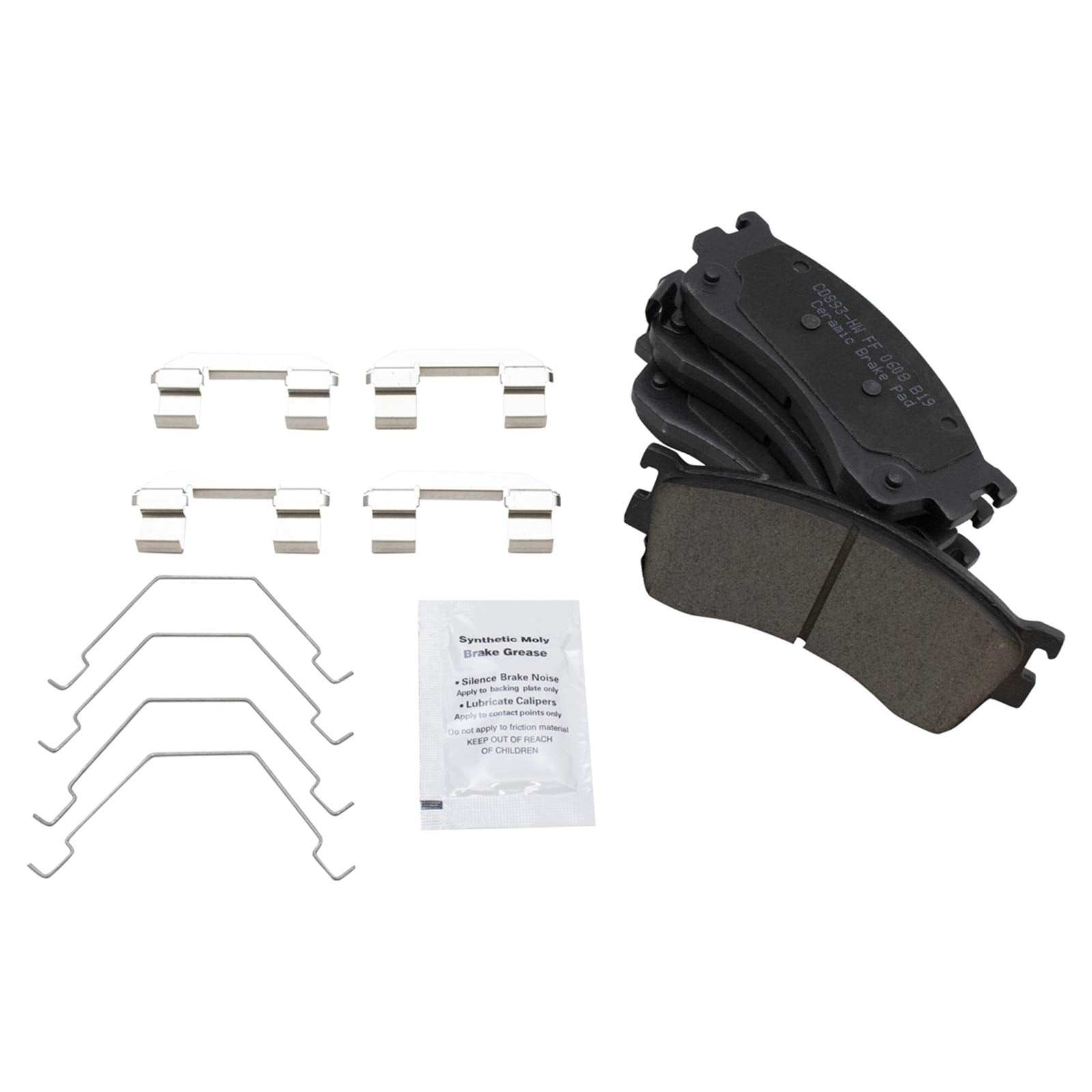 Trq Front And Rear Brake Pad & Rotor Kit Brake Pads Brake Rotor Ceramic Compatible With 2003 Mazda Protege