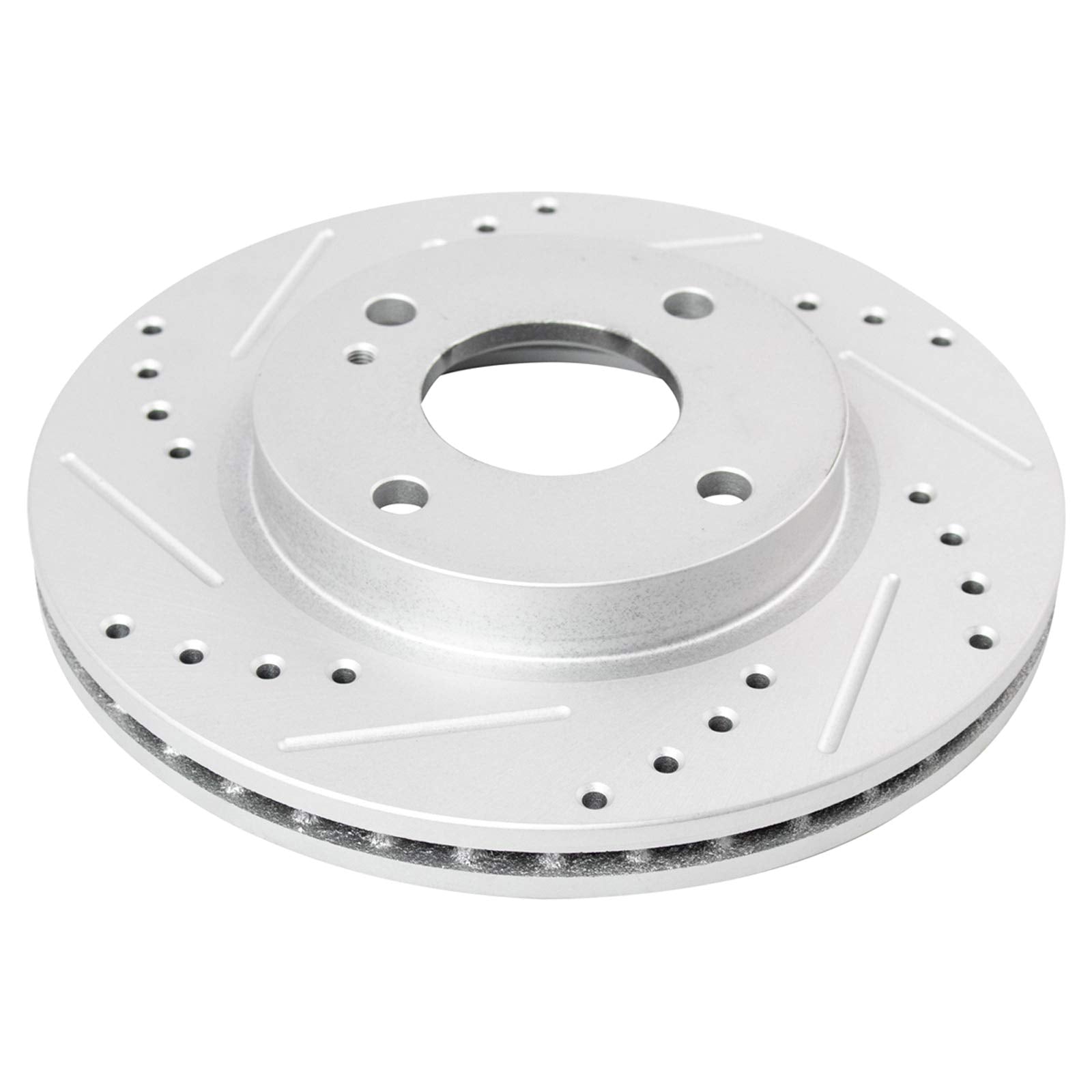 Trq Front Performance Brake Rotors Set Premium G-Coated Compatible With 2011-2019 Ford Fiesta