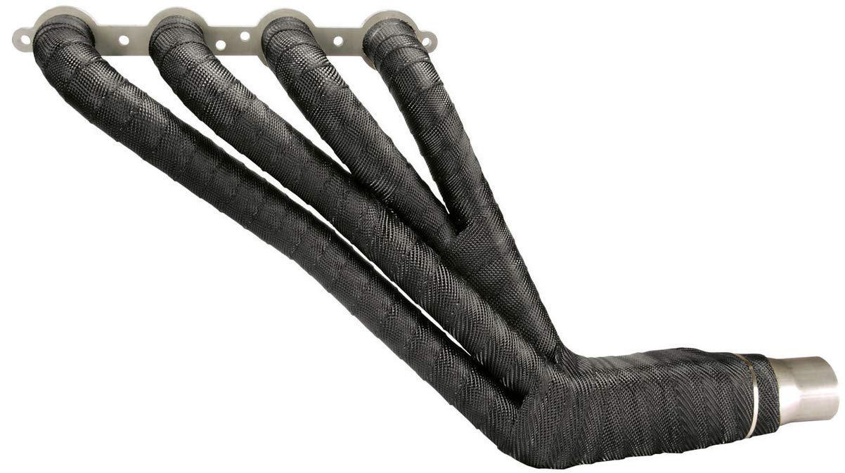 Design Engineering Black Titanium Exhaust Heat Wrap With Lava Rock Technology - 2'' X 100' - Pliable Exhaust Wrap Tape For Exhau