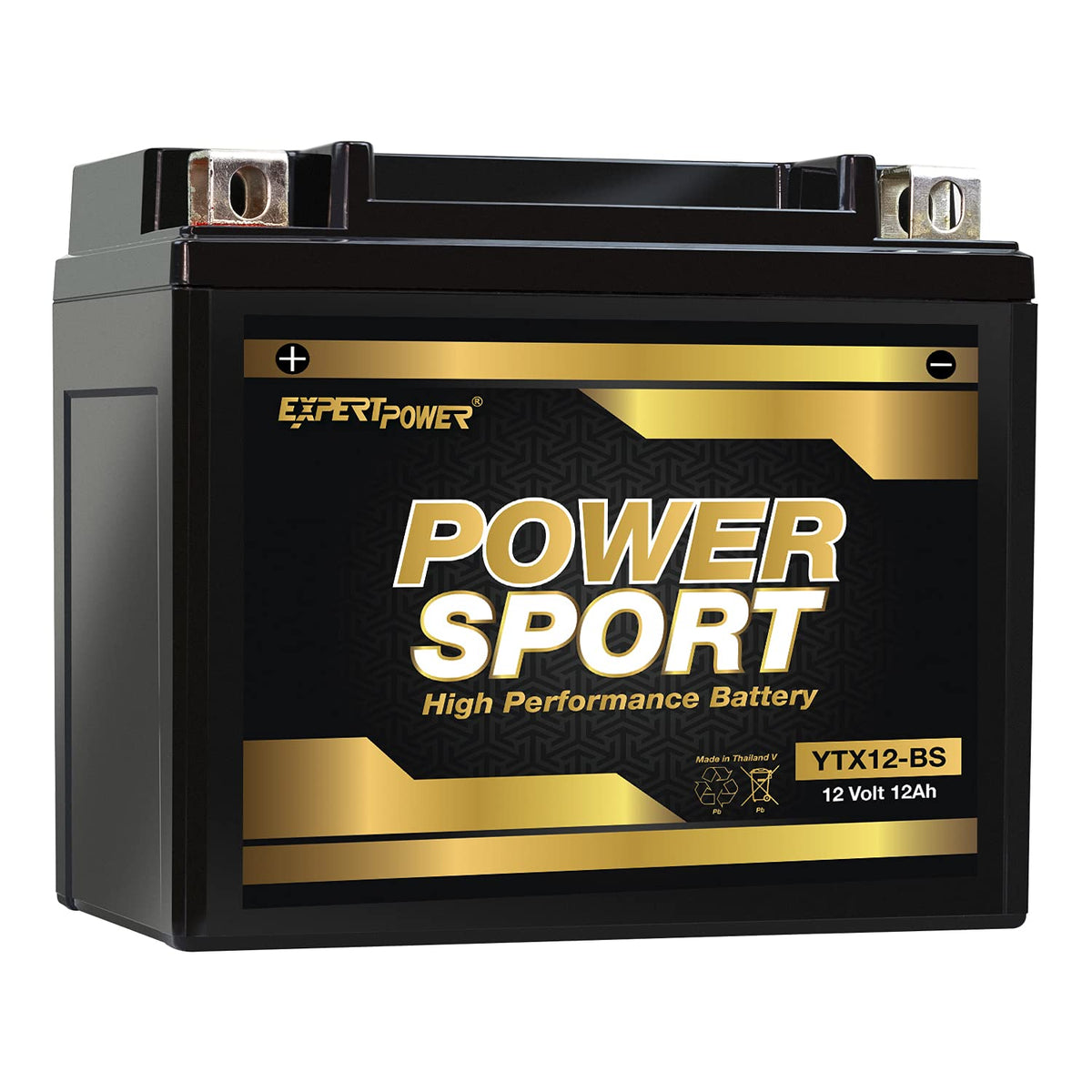 Ytx12-Bs Replacment Battery Maintenance Free Battery Powersport Motorcycle Atv Scooter Snowmobile Replace 2003 Honda Trx250 Recon, Es 250 Cc Factory Activated Expertpower®