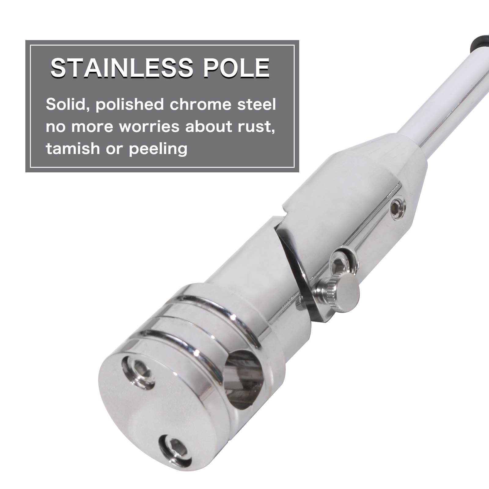 2 Pack Motorcycle Flag Pole Fold Down 90 With American Flag And Pow-Mia Flag 6.7'' X 10.2'' Flag Pole Holder Bracket Fit For 1/2