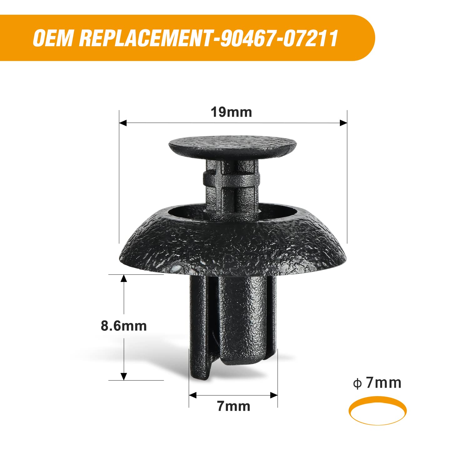 Gooacc 50Pcs Bumper Radiator Cover & Grille Push-Type Retainer Replacement For Lexus Es350 Gs300 Gs430 Gs350 Gs450H Scion Tc Xb