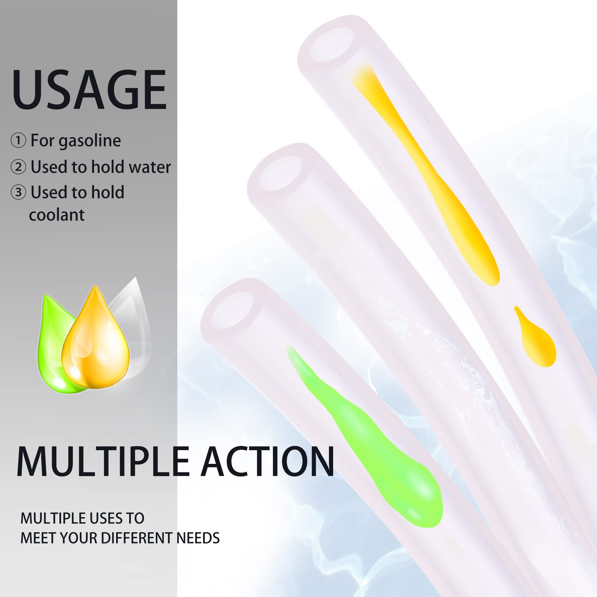 3/16 Inch ID Fuel Line Hose With 2Pcs Fuel Filters +10 Clamps for Kawasaki Lawn Mower Small Engines Generator Mini Bike dirtbike