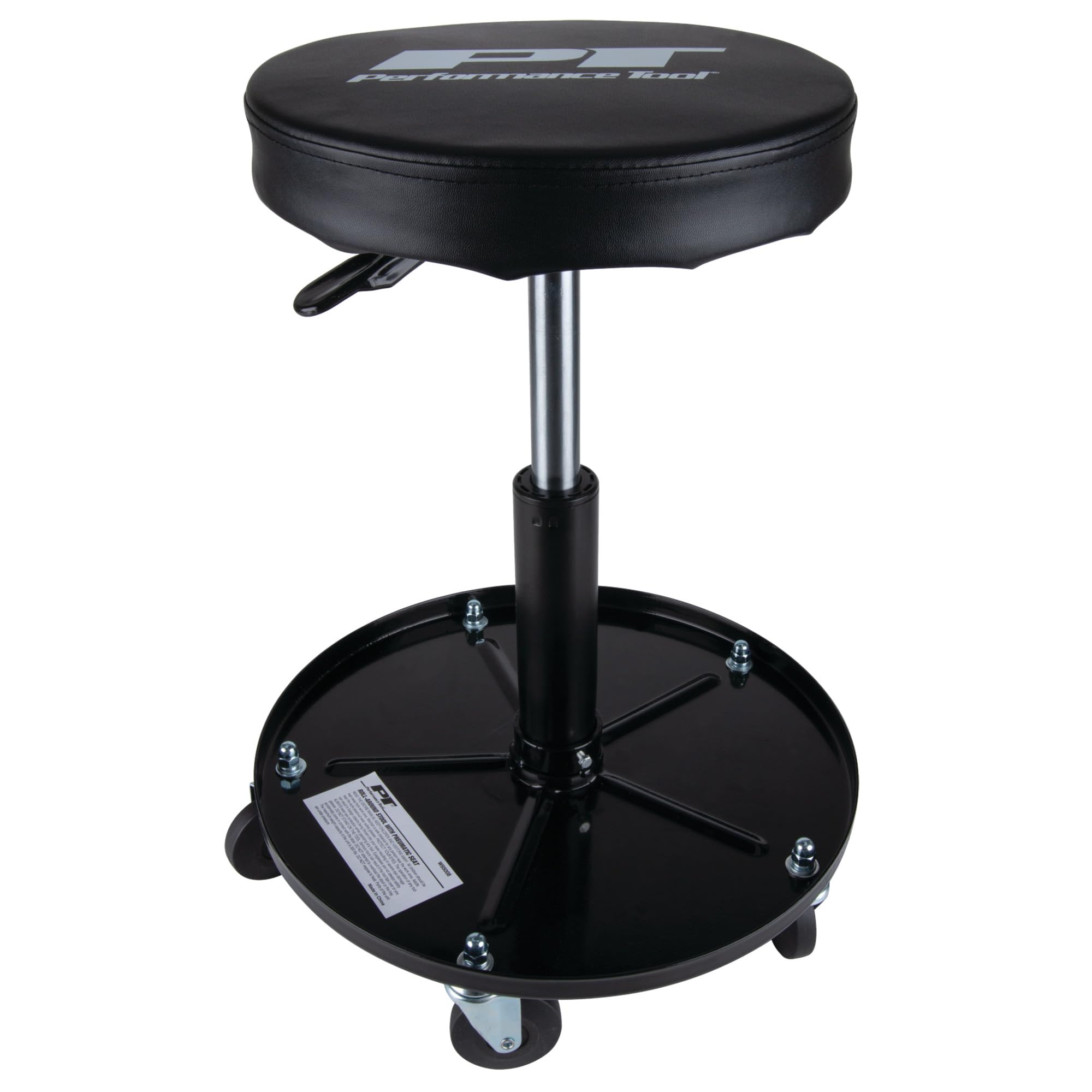 Performance Tool W85008 Professional Hydraulic Shop Seat, Built in Tool Tray and 300 lbs Capacity