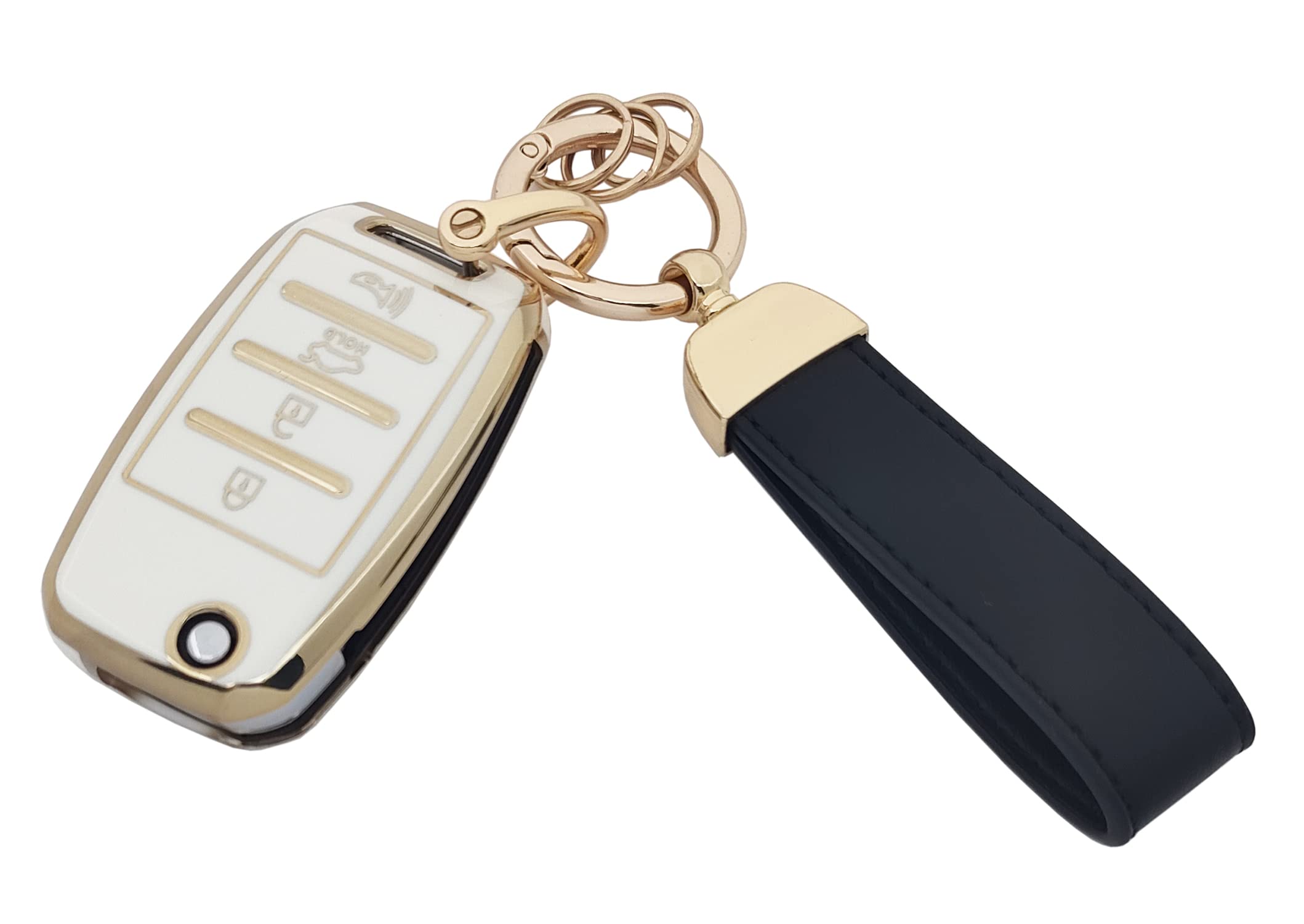 Vurbemes Tpu Key Fob Cover With Keychain Fit For Kia Sorento Sportage Rio Soul Forte Optima Carens Picanto Folding Flip Keyless