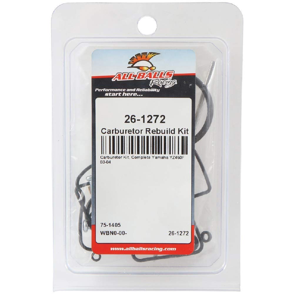 All Balls 26-1272 Carburetor Repair Kit (26-1272 Yamaha Yz450F 2003-2004)