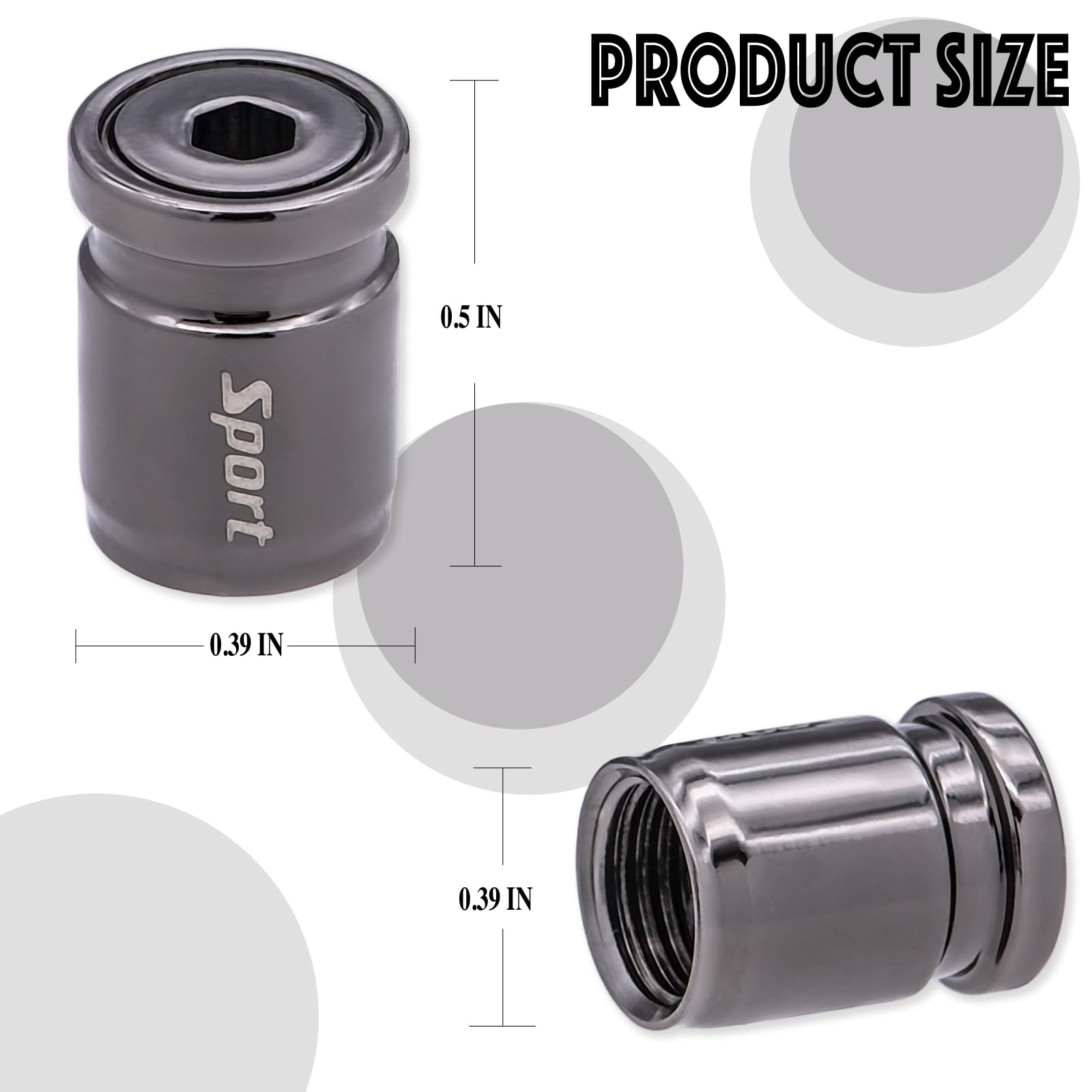 Meajoo 4 Pcs Anti Theft Bullet Style Tire Valve Stem Caps, Leak-Proof Air Protection, Universal Tire Valve Caps With O Ring Rubb