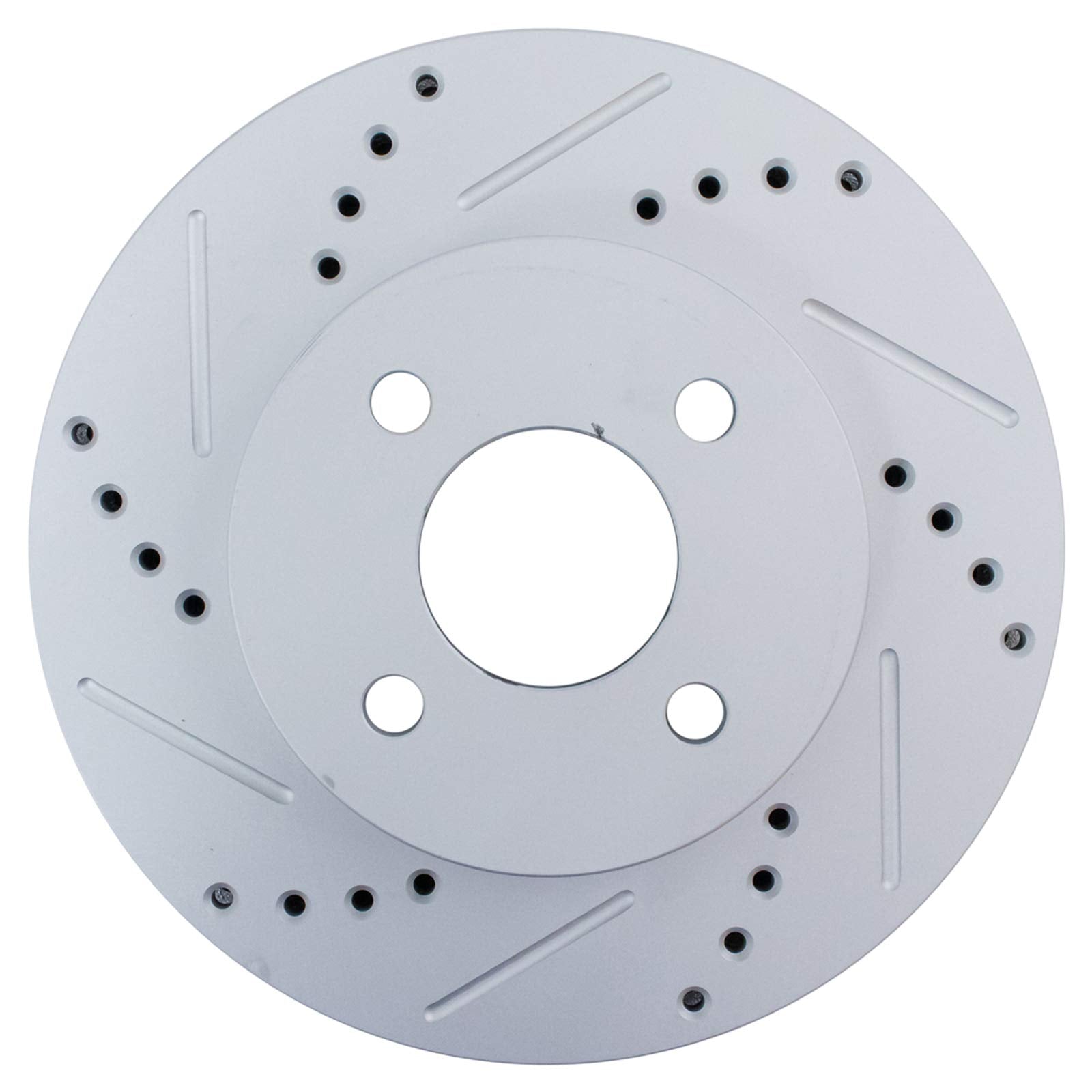 Trq Front Performance Brake Rotors Set Premium G-Coated Cross Drilled & Slotted Compatible With 2005-2010 Chevrolet Cobalt 2007-