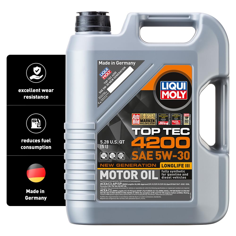 Liqui Moly Top Tec 4200 Sae 5W-30 New Generation | 5 L | Fully Synthetic Engine Oil | Sku: 2011