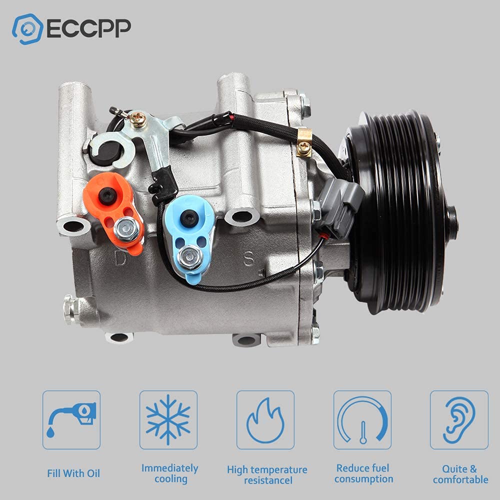 Eccpp Ac Compressor 1997-2001 For Honda Prelude 2.2L 2001 For Honda Civic For Acura El 1.7L Air Conditioning Compressor