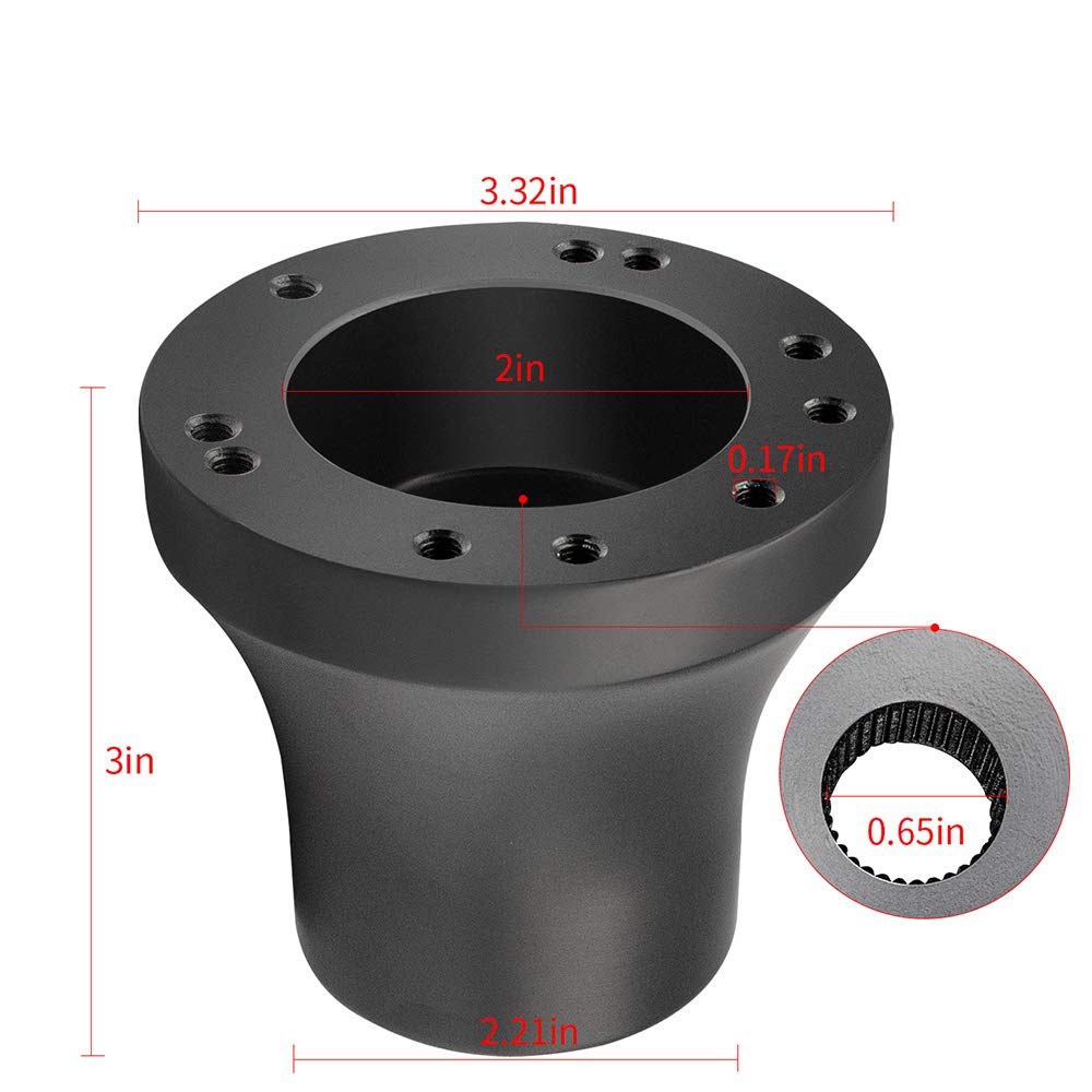 Drive-Up Golf Cart Steering Wheel Adapter, Ezgo Steering Wheel Adapter For Ezgo Txt And Ezgo Rxv Models-Black