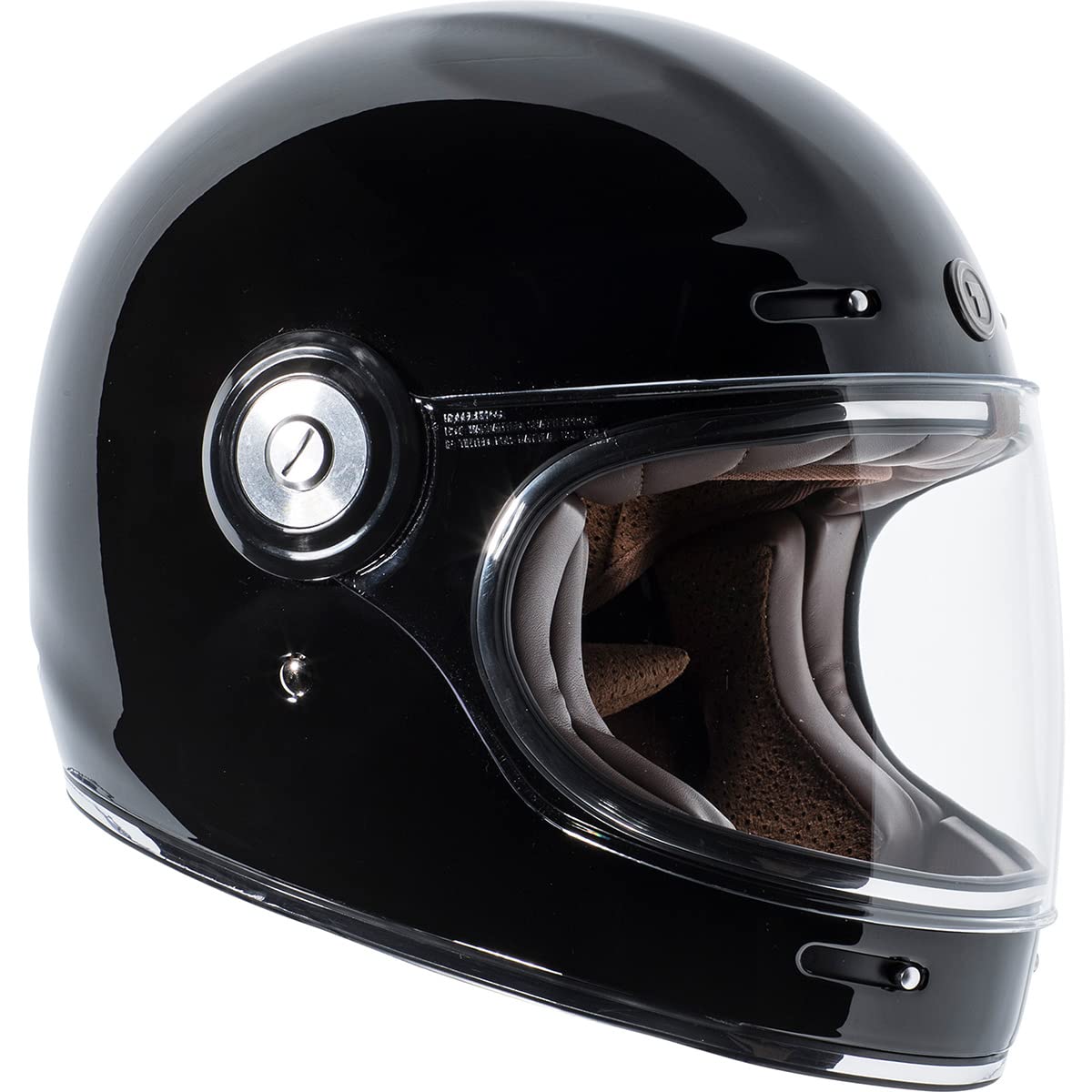 Torc T1 Unisex-Adult Retro Full-Face-Helmet-Style Motorcycle (Gloss Black, Small)