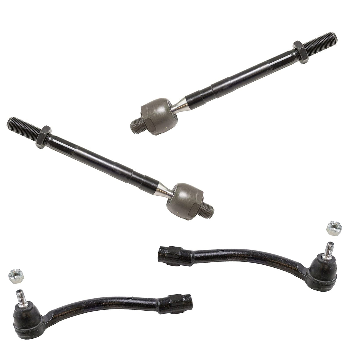 Trq Front Tie Rod Set Compatible With 2011-2016 Hyundai Elantra 2013-2014 Elantra Coupe 2013-2017 Elantra Gt 2012-2017 Veloster