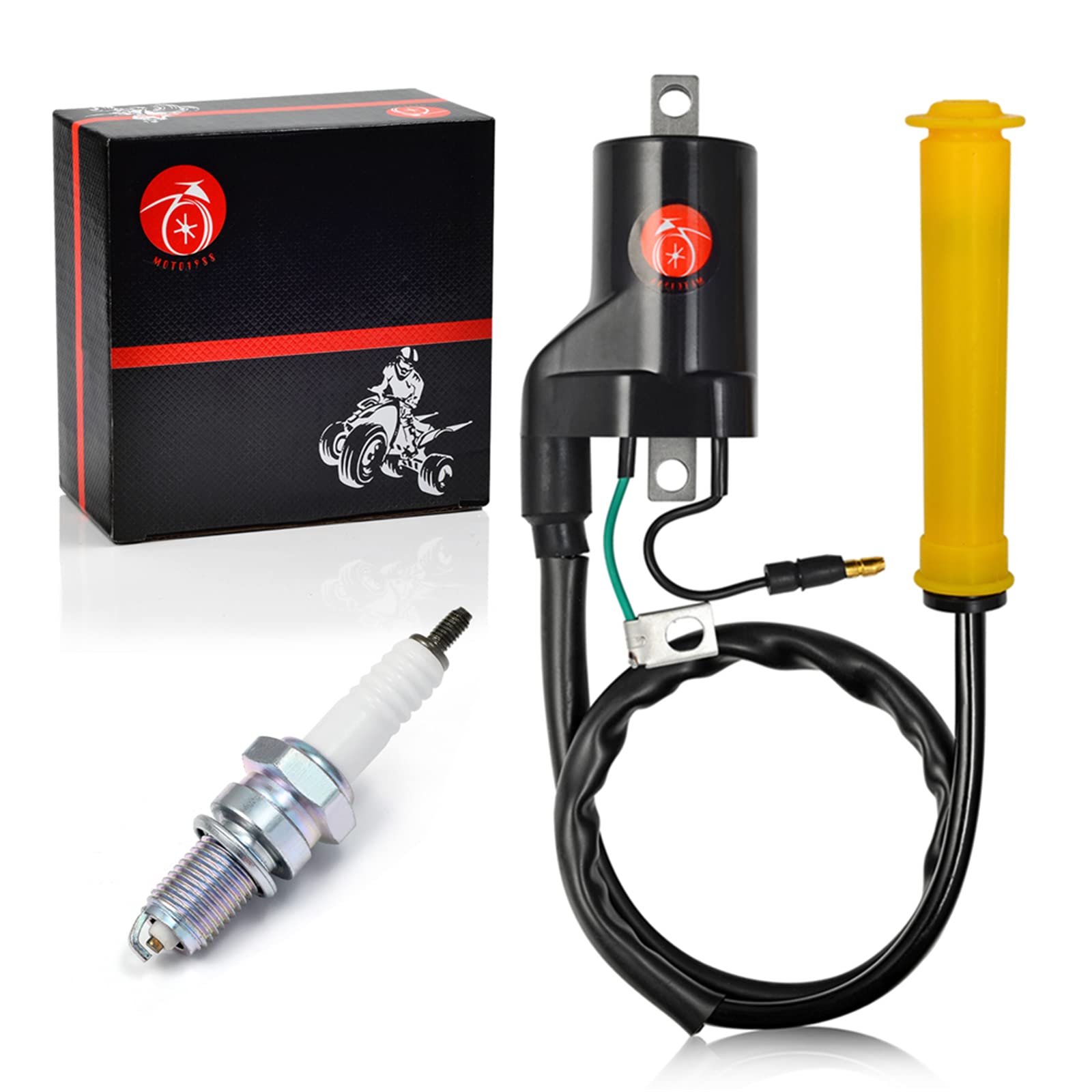 Moto1988 Ignition Coil & Spark Plug For Honda 400Ex Trx400Ex 1999-2006