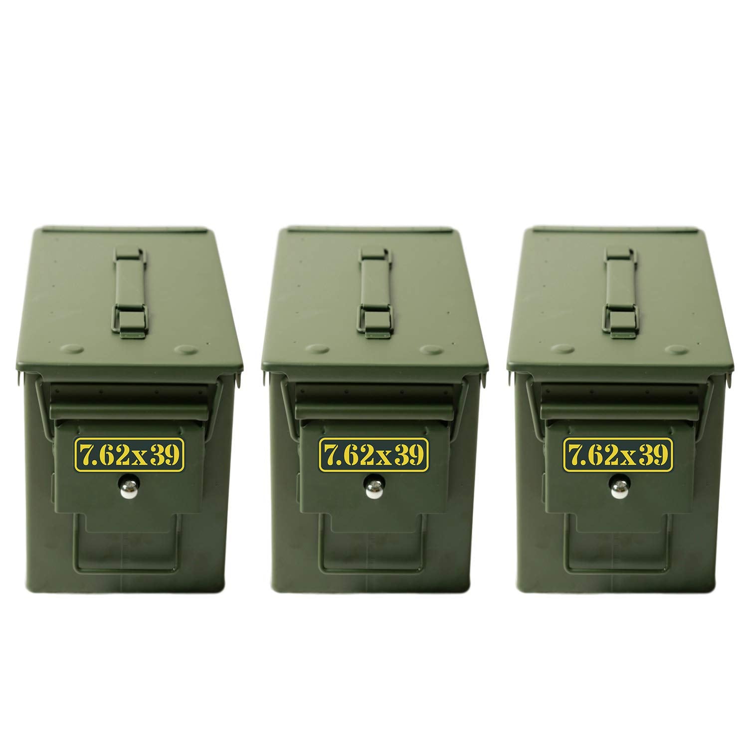 Aolamegs Ammo Can Vinyl Sticker Set Decal Label 9Mm 5.56 7.62 12Ga .22 .223 .308 .300 .380 .45 (20 Pack/7.62*39)