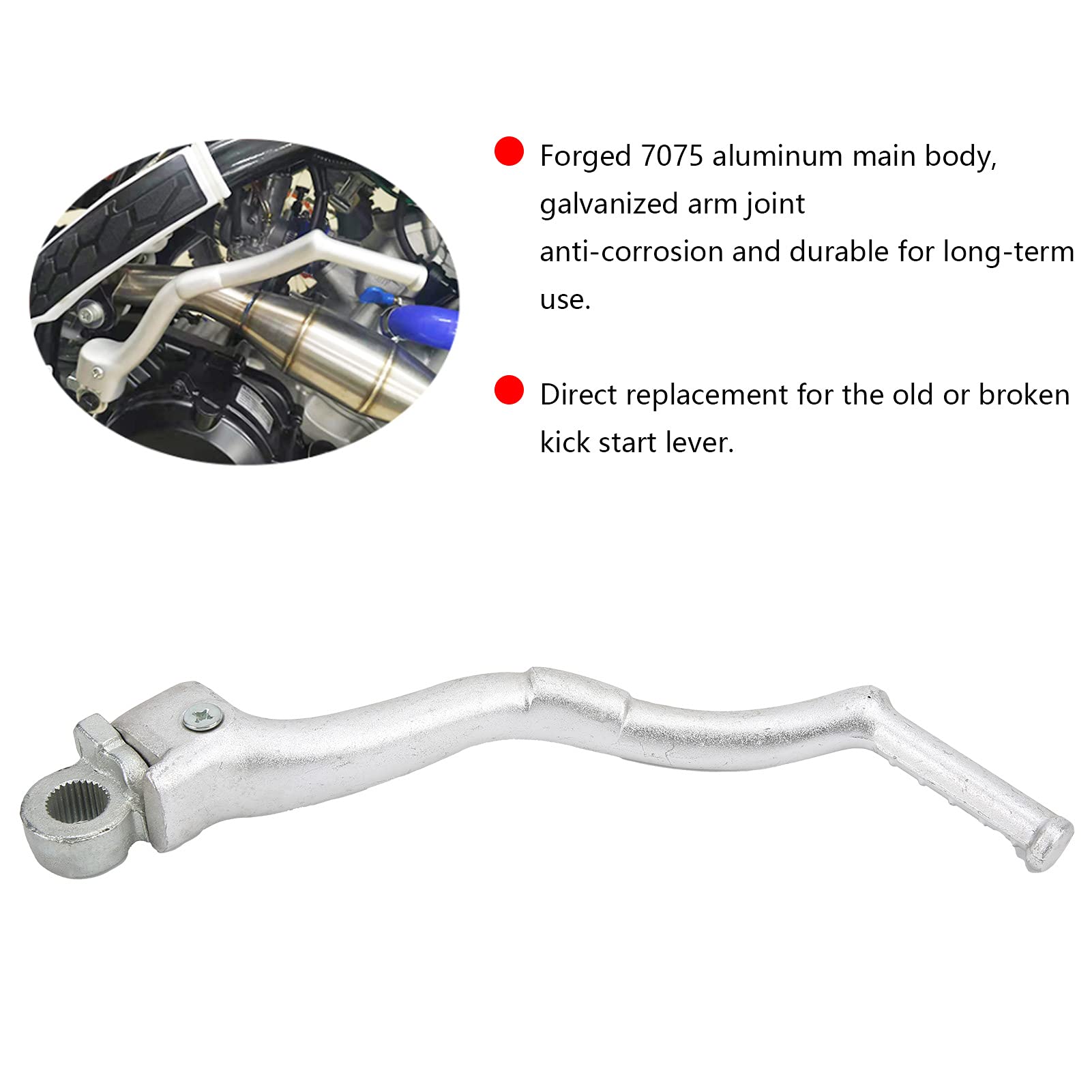 Kick Starter, Kick Starter Starter Lever Pedal CNC Forged 7075 Aluminum Fit for NC250 NC 250 Engine Motocross Dirt Bike
