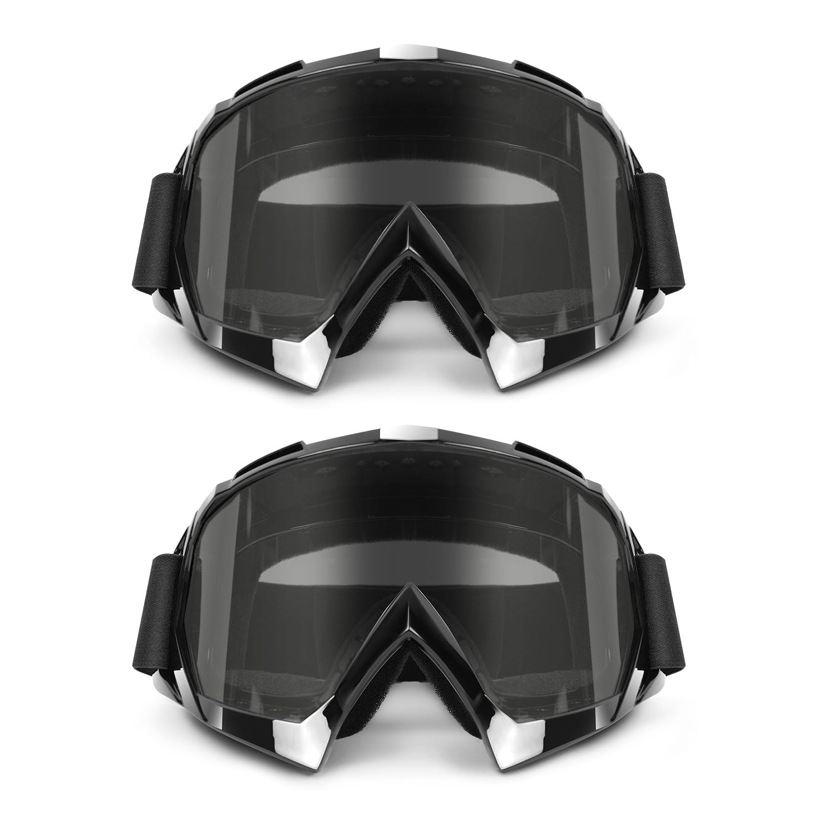 Xyop Atv Goggles 2-Pack - Motorcycle Motocross Off-Road Goggles For Adult Youth Kids - Grey Lens