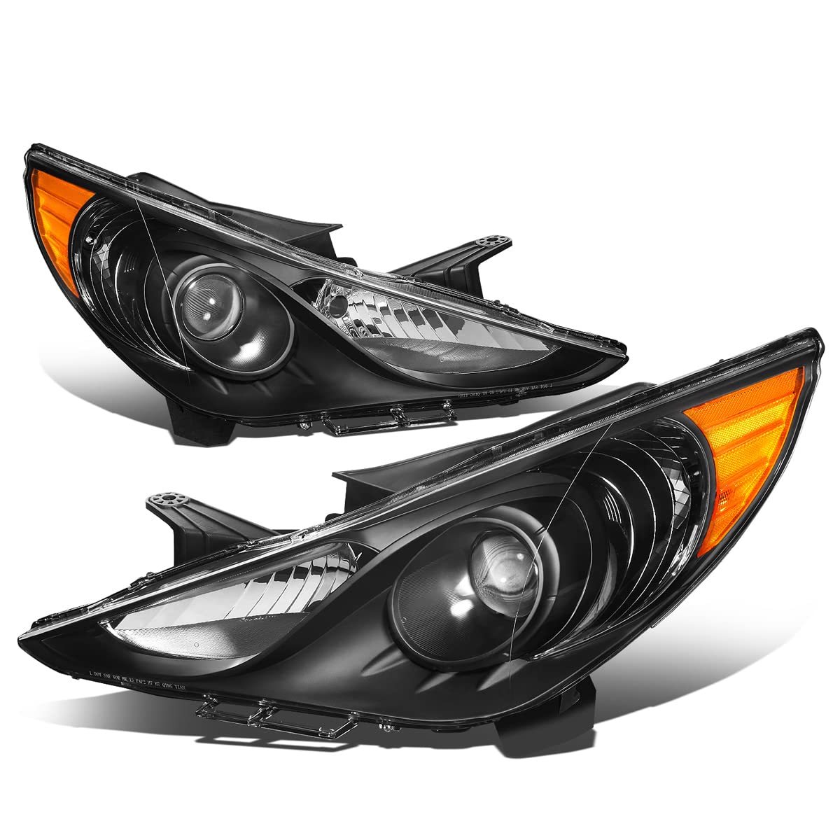 Auto Dynasty Factory Style Projector Headlight Lamps Compatible With Sonata (Excludes Hybrid) 2011-2014, Driver And Passenger Si