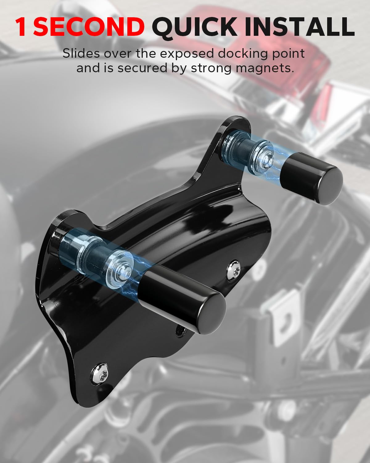 Amazicha Black Docking Hardware Covers Kit Compatible For Harley Davidson Touring Street Glide, Electra Glide, Road Glide, Road King 2009-Later