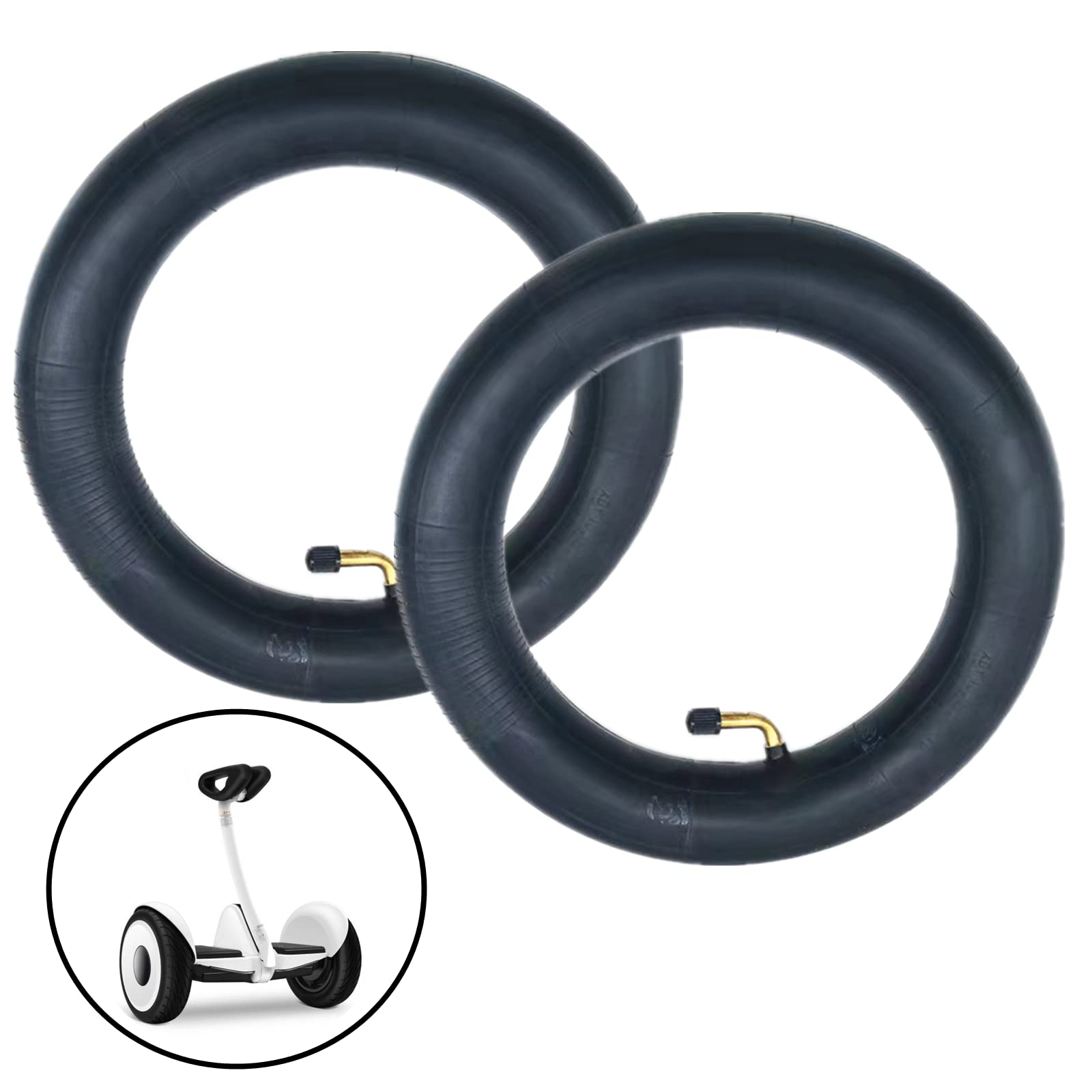 Enlayer 2Pcs 70/65-6.5 Inner Tube Tire Tube For Electric Scooter, For Electric Scooter 10 Inch Tires-Inner Tube (2Pcs-Black)