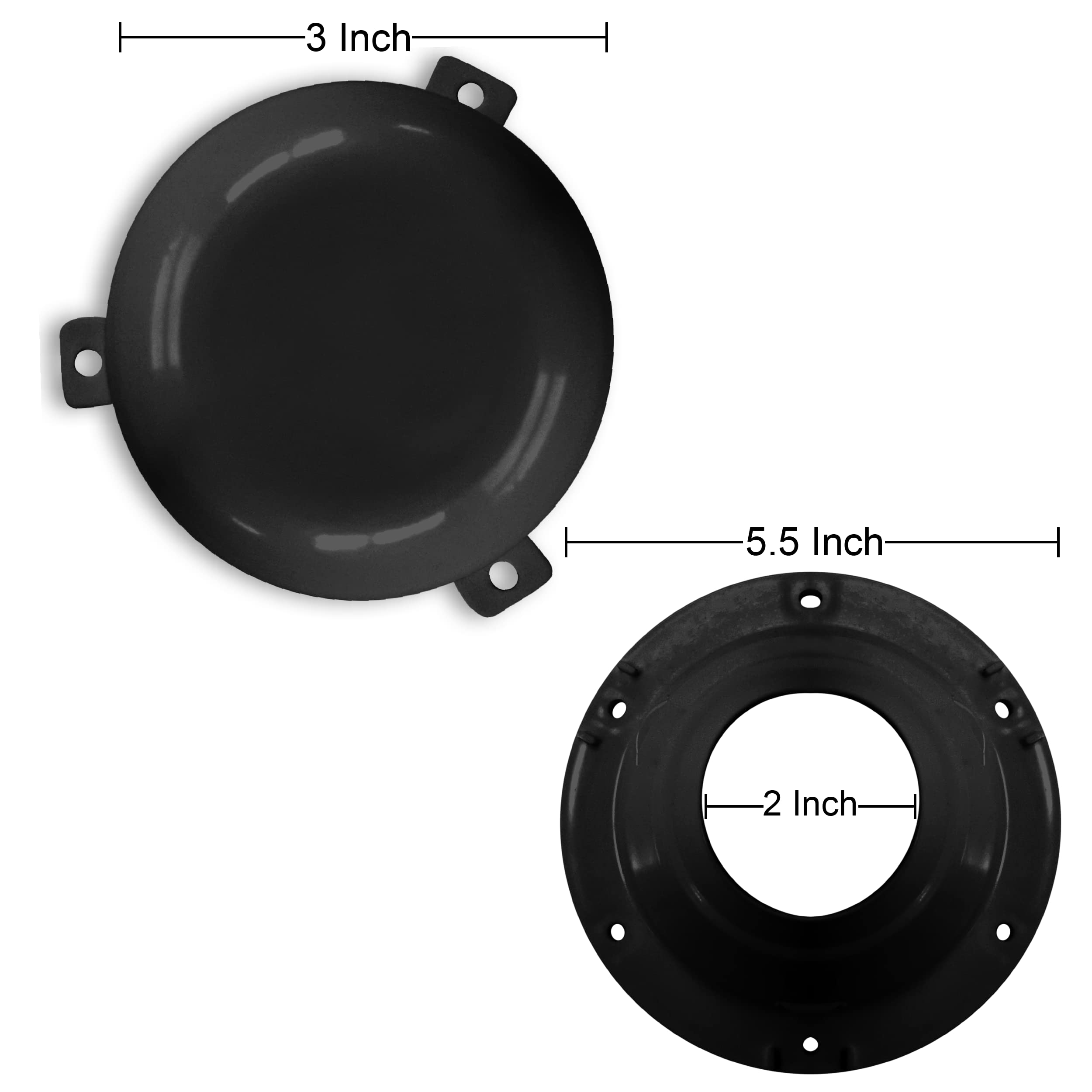 Nu-Set | Rv032-33 Black Rv Roof Vent Caps | Rv Roof Vent Cover | Rv Accessories & Door Hardware (Black)