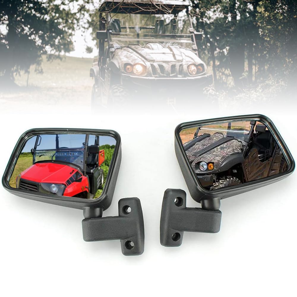Chikia Pair L+R Side View Mirror Replacement for Hisun UTV 400 500 700 800,Massimo 500 700,Coleman 500 700,Axis 500 700,CFMOTO,U