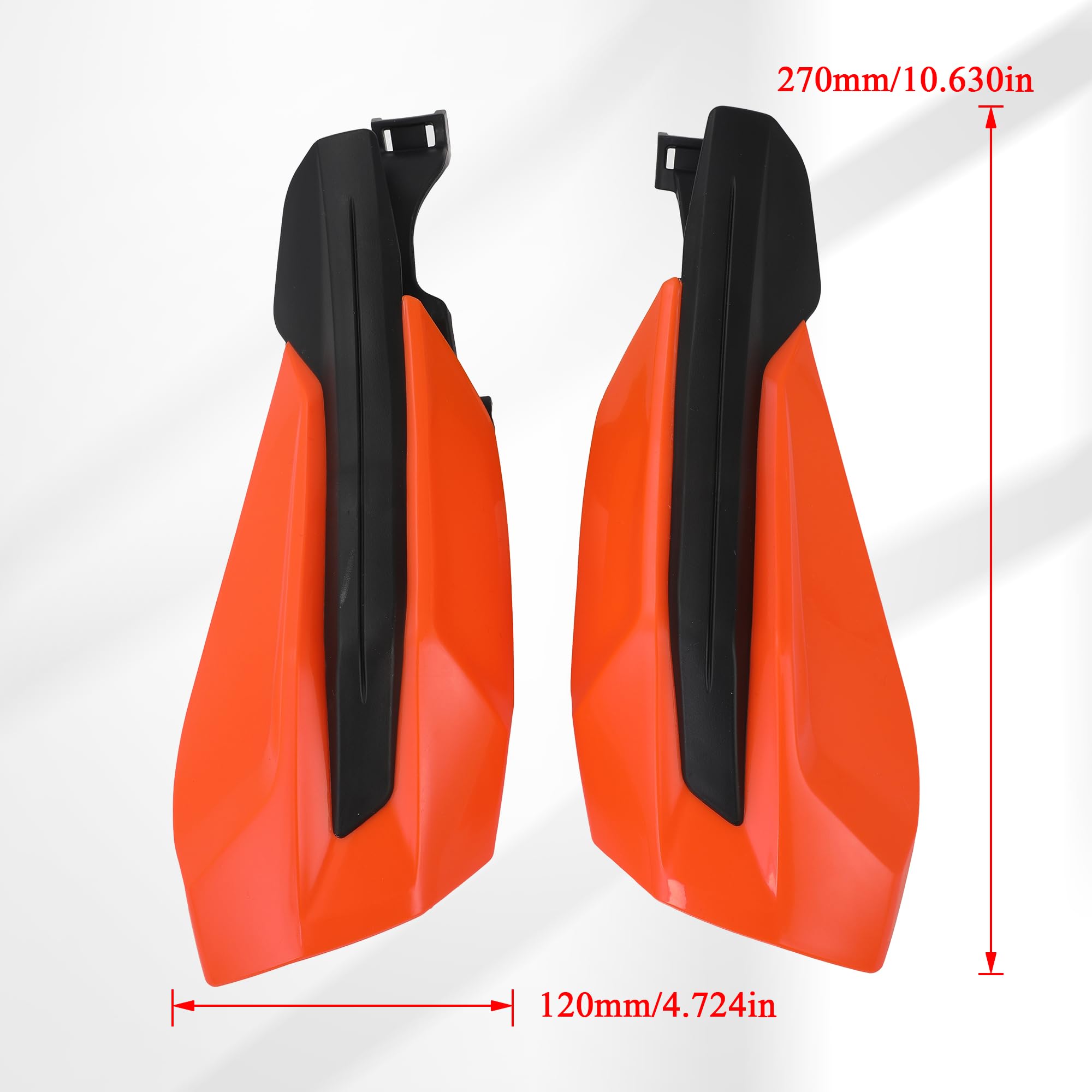 Powermotor Motorcycle Handguards,Dirt Bike Hand Guards Universal Atv Pit Bikes Handle Protector For 50 65 85 125 150 250 300 350 450 500 Sx Sx-F Exc-F Six Days Xc Xcf Xc-W Tpi (Orange)