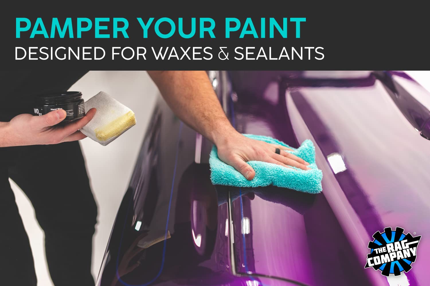 The Rag Company - Eagle Edgeless 450 (6-Pack) Professional Korean 70/30 Blend Super Plush Microfiber Detailing Buffing Polishing