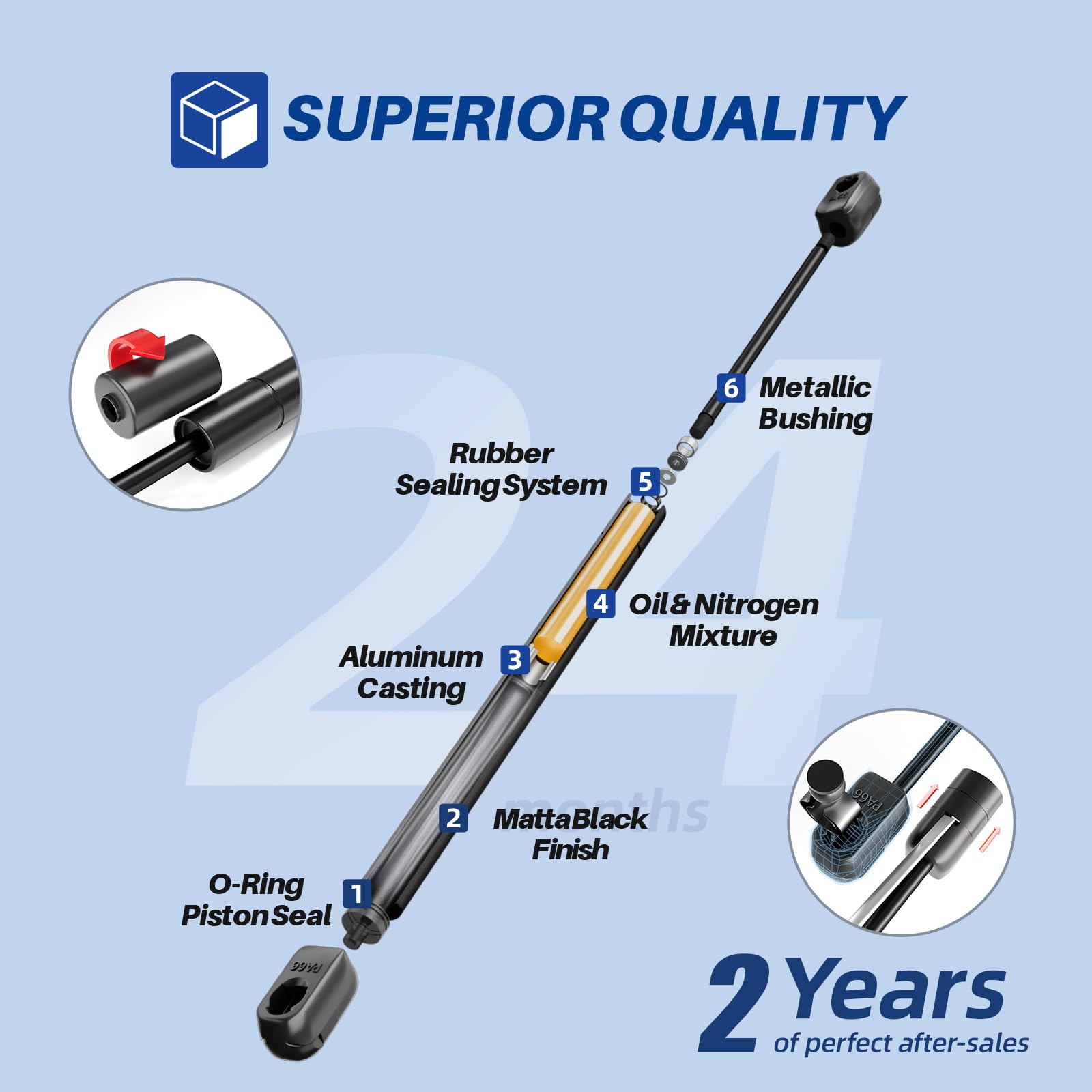 Otuayauto Front Hood Struts - Replacement For 2002-2010 Ford Explorer Hood Lift Supports Shocks - Oem # 4142, Sg404025 (Pack Of