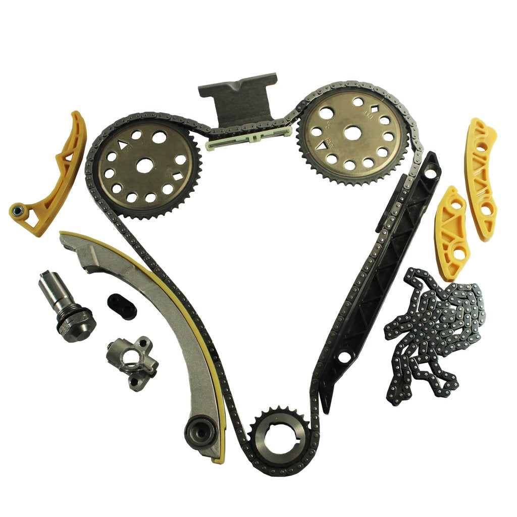 Engine Timing Chain Kit W/Balance Shaft Set Tensioner Rail Guide Crank Replacement For Buick Lacrosse Regal Verano G5 G6 Solstice Aura Ion Vue 2.0L 2.2L 2.4L Replace 94201S 12680750 Timing Chain Kit