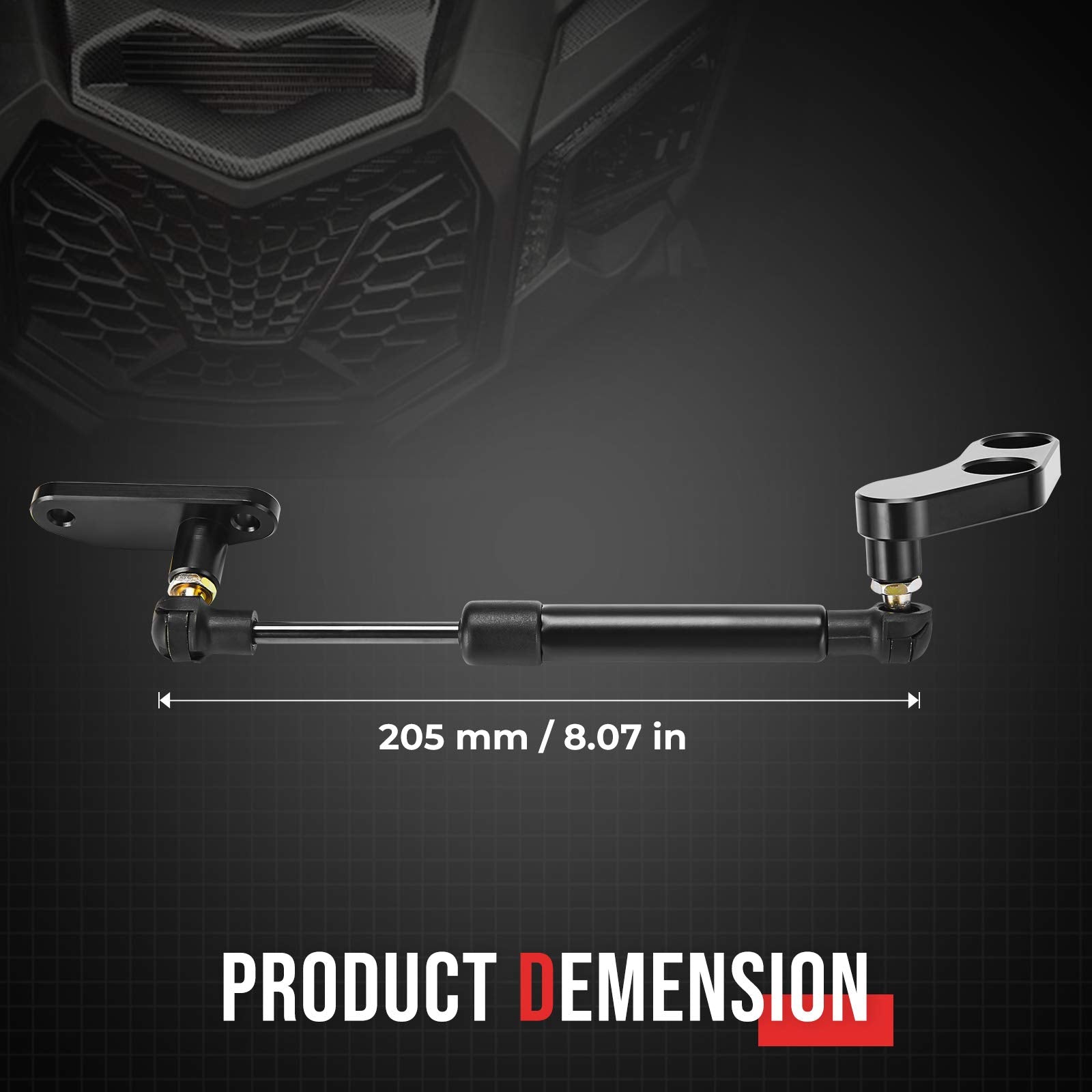 Kemimoto X3 Door Opener Kits Door Shocks Struts Compatible with 2017-2022 Can Am Maverick X3 and X3 Max Front and Rear Doors, Black