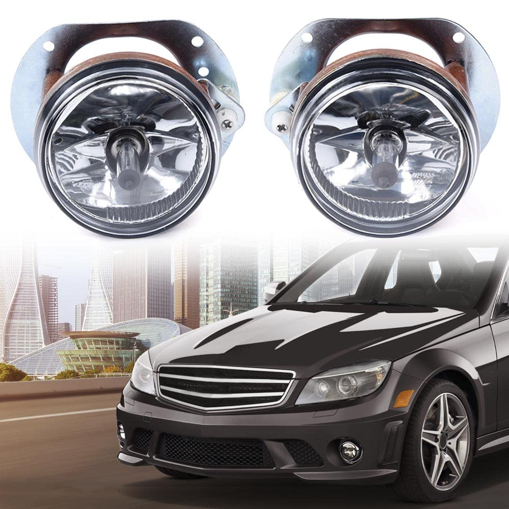 Grand Orange Front Fog Lights Compatible With Mercedes-Benz C-Class W204 W216 W164 C300 C63 Amg C350 2006-2014 Left And Right Si