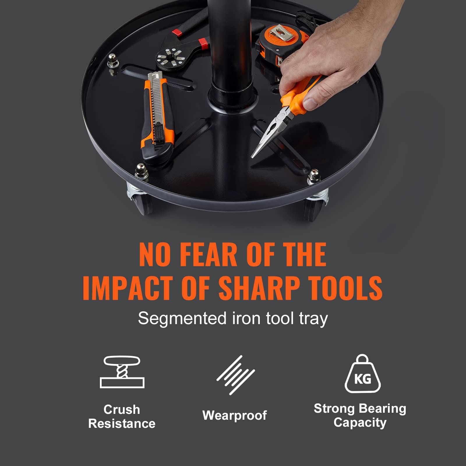 Vevor Mechanic Stool, 250 Lbs Rolling Pneumatic Creeper Garage/Shop Seat, Adjustable Height 16-22 Inch In Padded Rolling Worksho