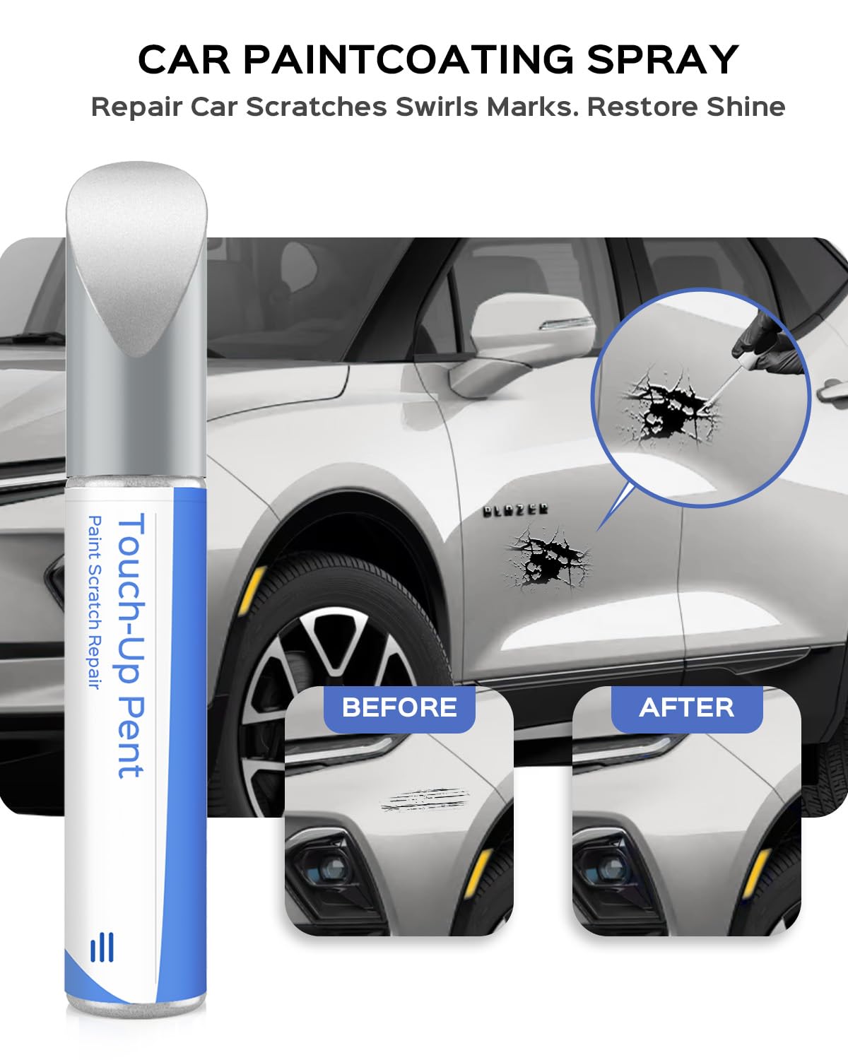 PARTS4EV Iridescent/White Pearl Tricoat Touch Up Paint 0.41 Fl Oz Compatible with Chevrolet G1W/WA140X Chips and Nicks