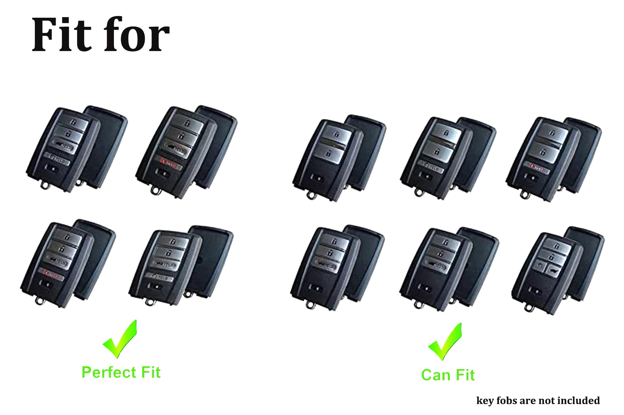 Arruweer Soft Tpu Key Fob Case Holder Protector Key Fob Cover Compatiable With Acura Cdx Rdx Rlx Nsx Tlx Tlx-L Accessories With