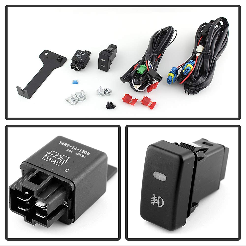 Acanii - For 2008-2010 Honda Odyssey Smoked Lens Bumper Fog Lights Driving Lamps W/Switch And Bulbs Assembly Left+Right