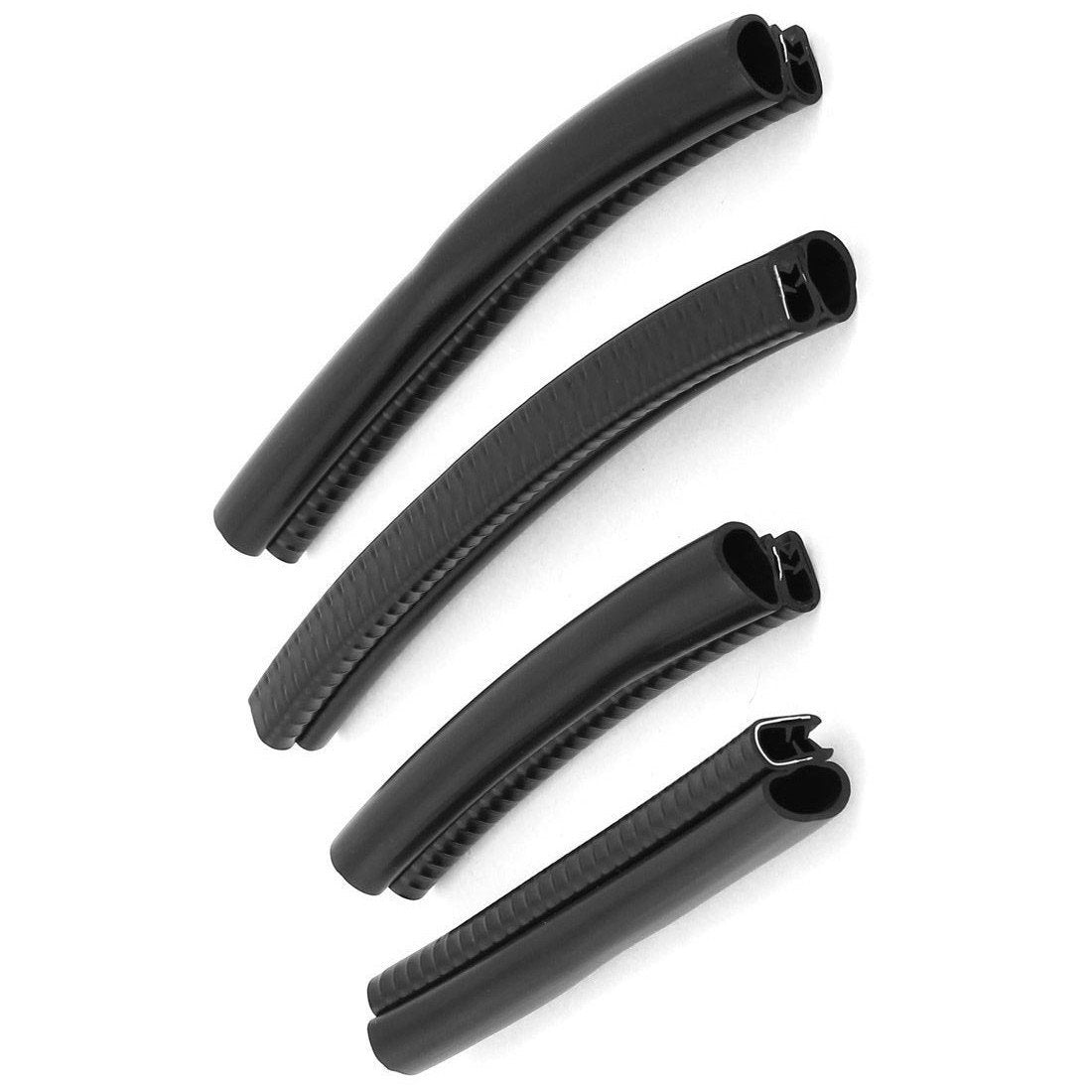 Xmhf Car Rubber Sealing Sealed Strip Door Guard Buffer Protector Black 4Pcs