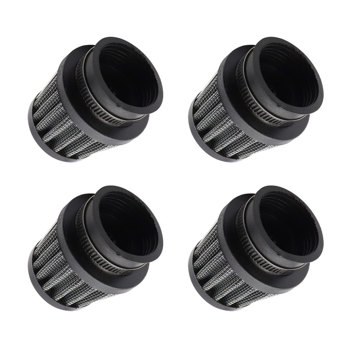 Xqsmwf 4 Pcs 39Mm Small Black Motorcycle Air Filter Pod Washable Universal Intake Filter Compatible With Honda Cb750F 1976-1978