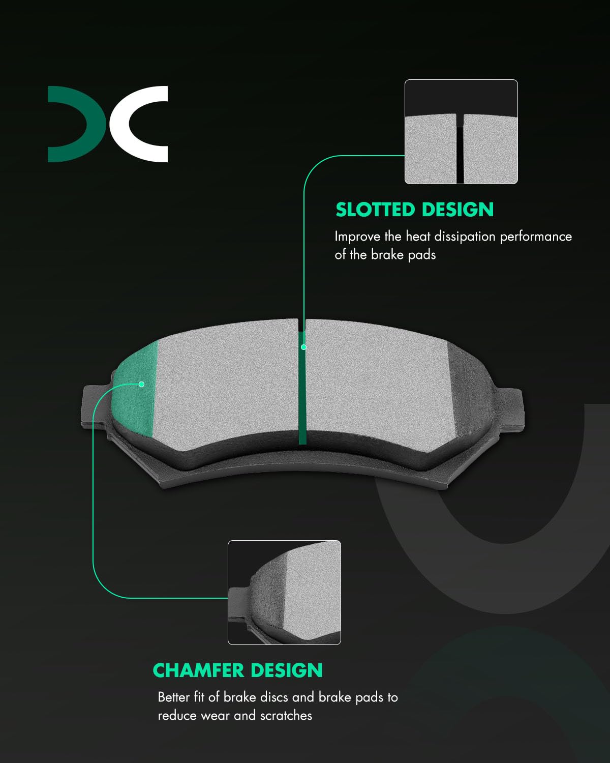 Ceramic Brake Pads Kit,Scitoo Brake Pads Front Fit For Buick,For Cadillac,For Chevrolet,For Oldsmobile,For Pontiac,D699
