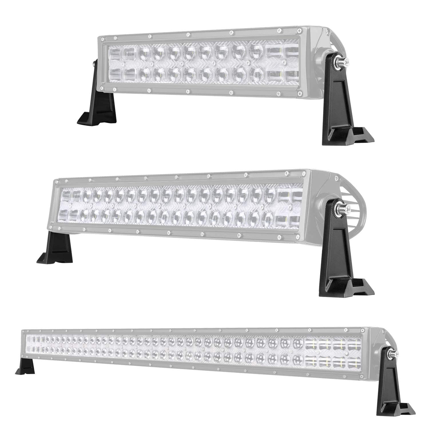 Side Brackets, Akd Part Light Bar Mounting Brackets Kit Universal Side Mount Offroad Truck Led Bar Mounts 2 Pack