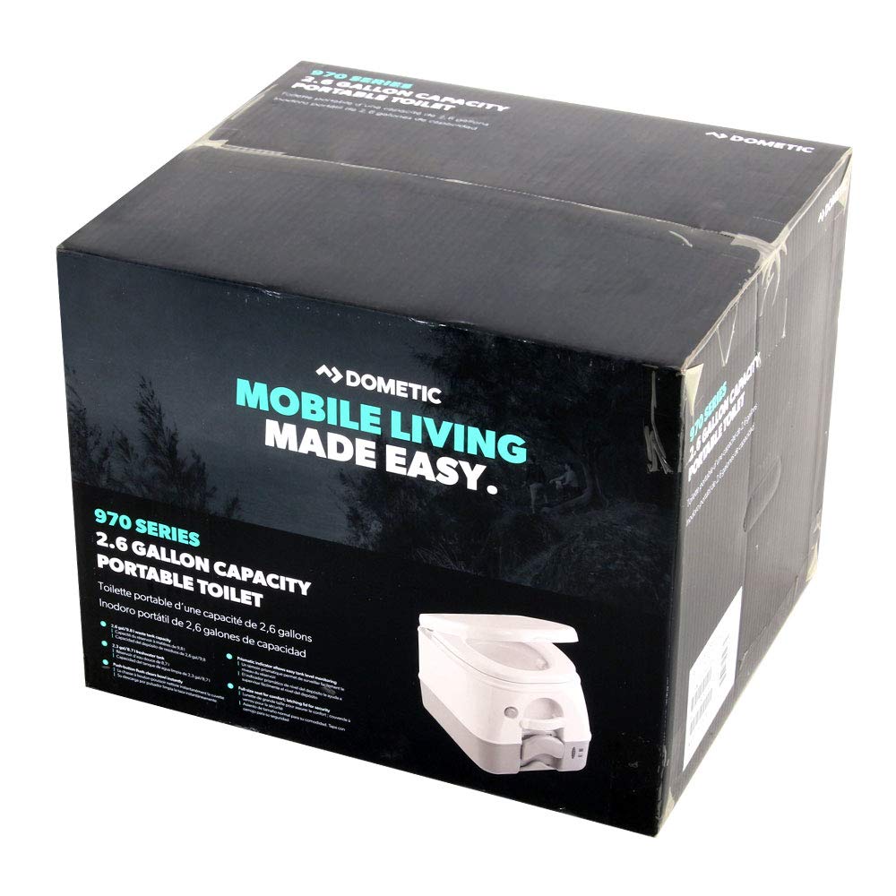 Dometic Sanitation Dometic - 972 Portable Toilet 2.6 Gallon - Grey