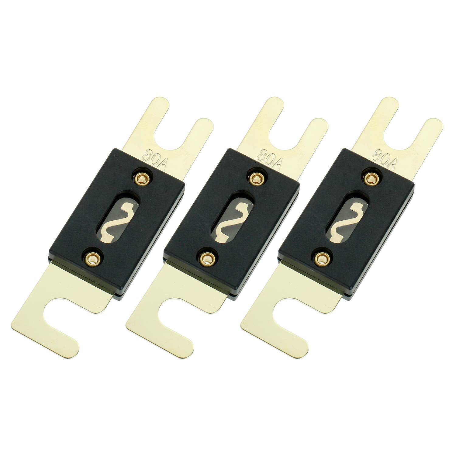 Bojack 80 Amp 32 Vdc Anl Blade Fuse For Car Audio And Video System (Pack Of 3)
